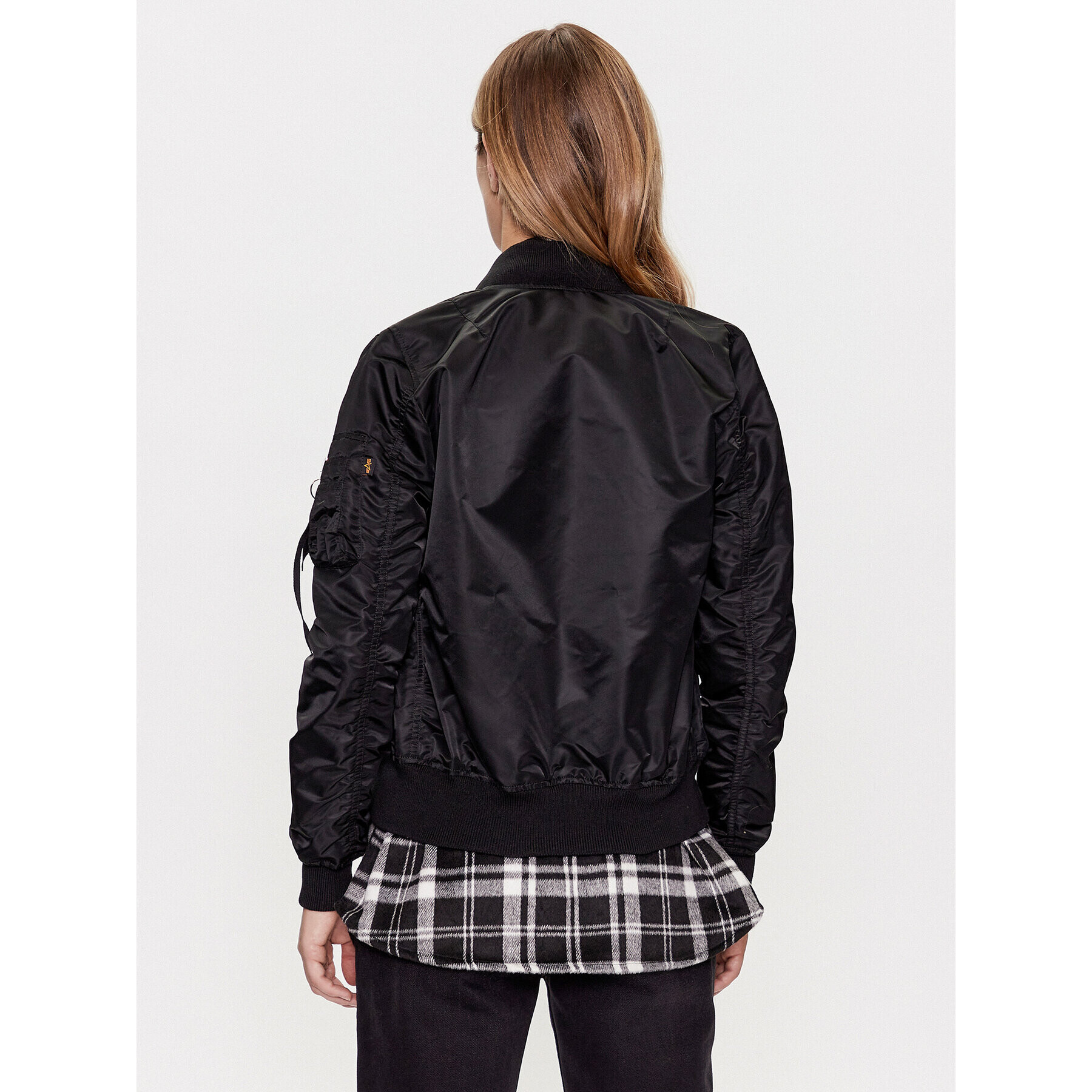 Alpha Industries Bomber jakna MA-1 156001 Črna Slim Fit - Pepit.si