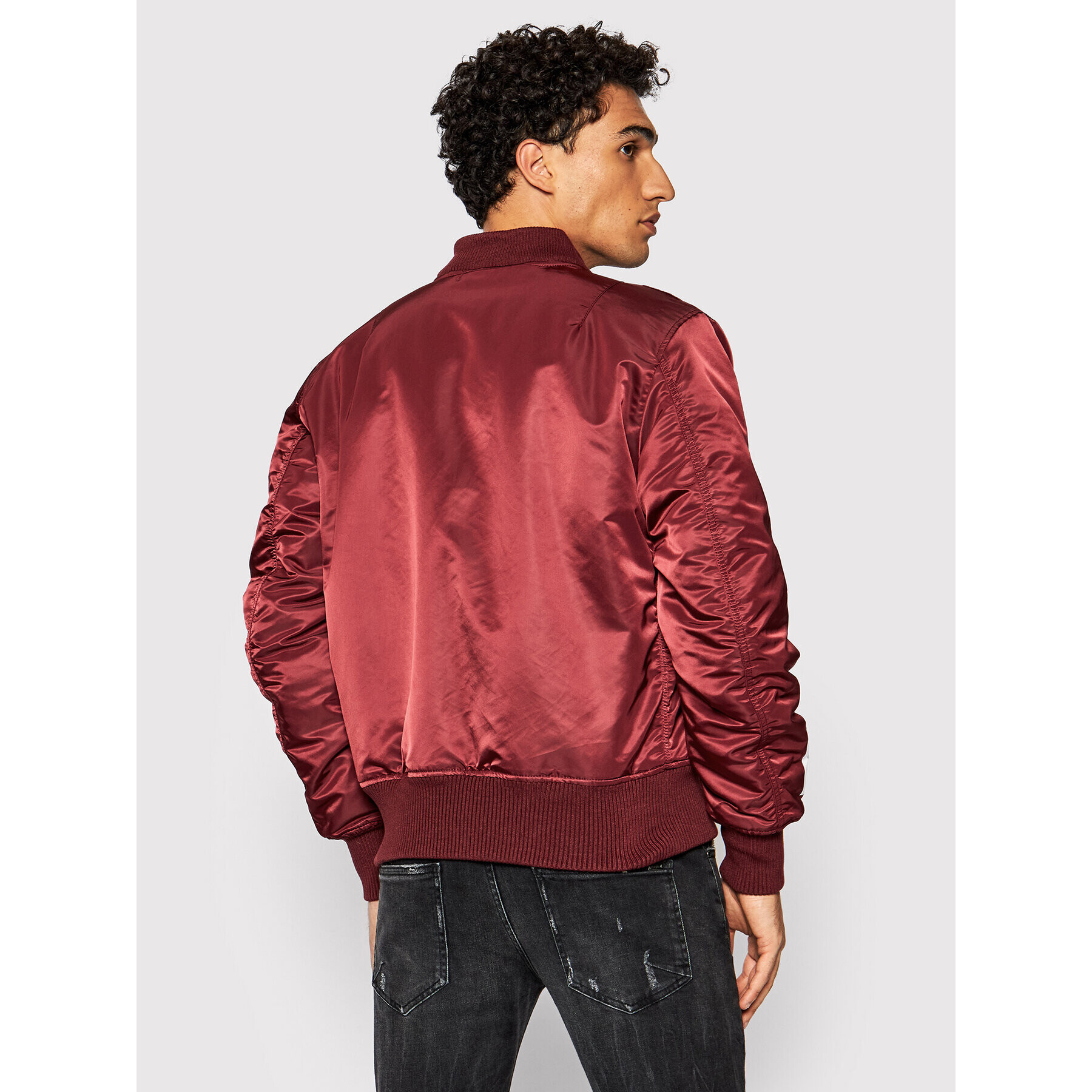 Alpha Industries Bomber jakna Ma-1 Zhp 118101 Bordo rdeča Regular Fit - Pepit.si