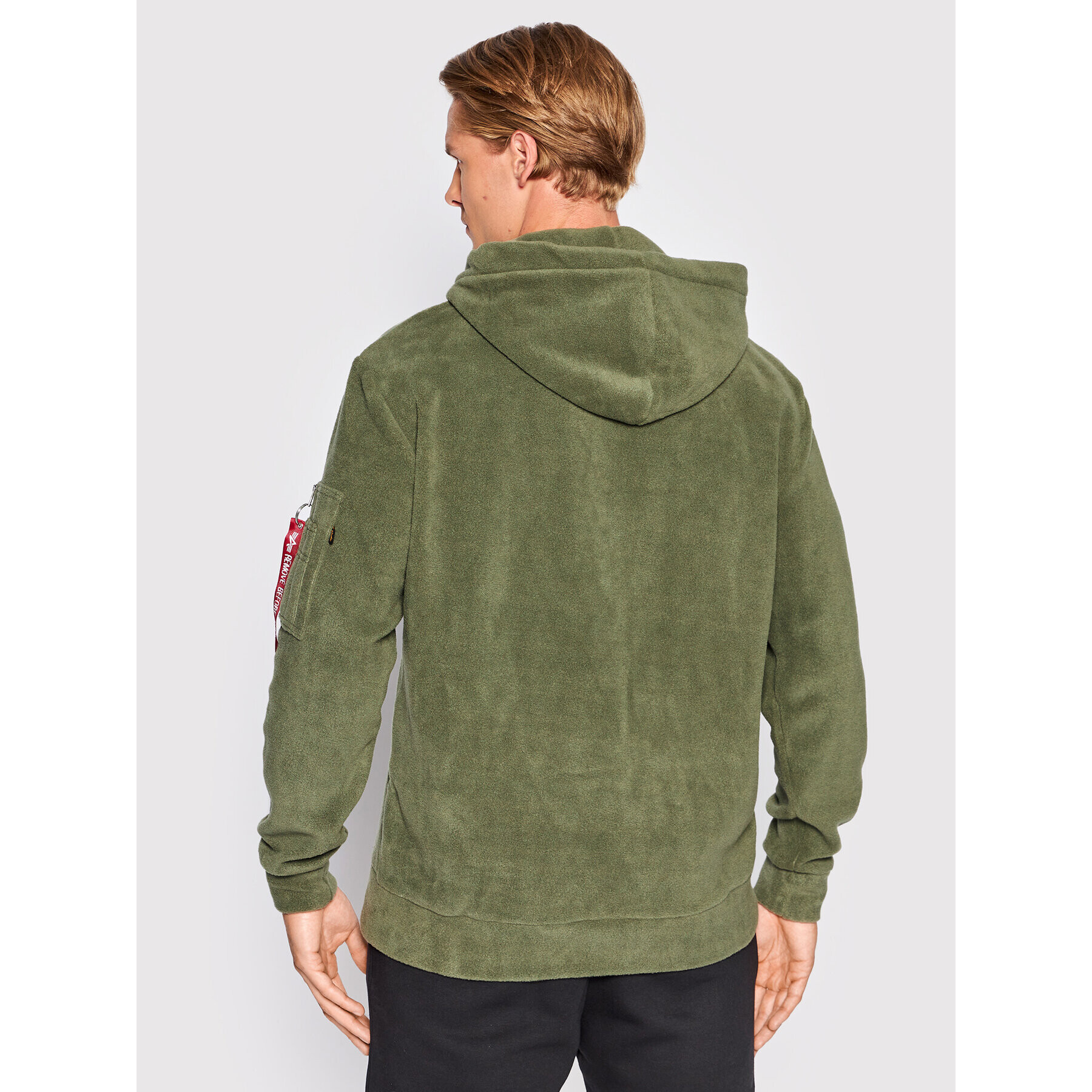 Alpha Industries Flis Basic 118341 Zelena Regular Fit - Pepit.si