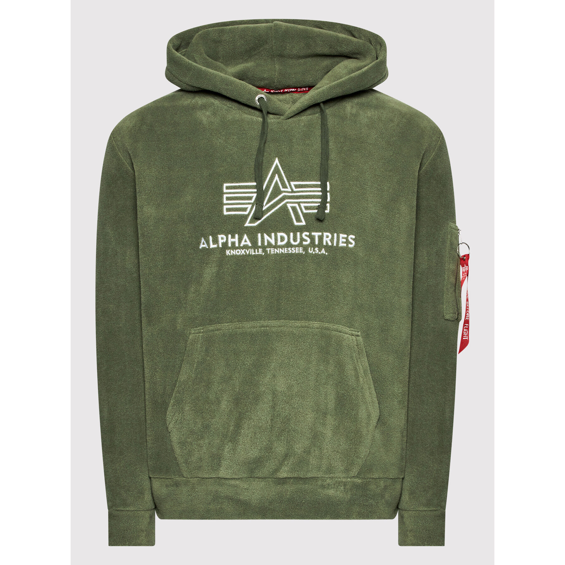 Alpha Industries Flis Basic 118341 Zelena Regular Fit - Pepit.si