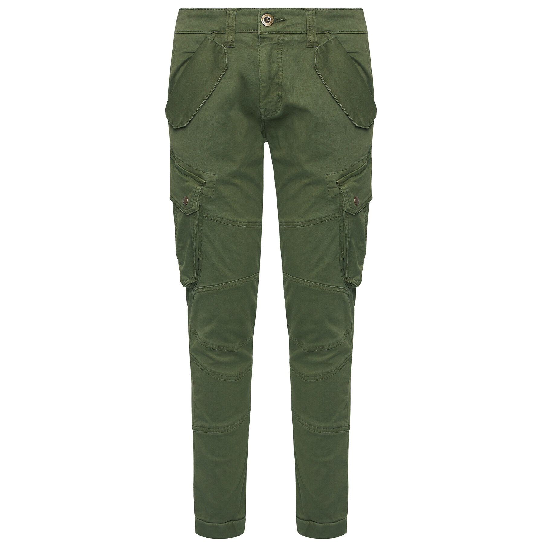 Alpha Industries Hlače iz tkanine Combat 126215 Zelena Slim Fit - Pepit.si