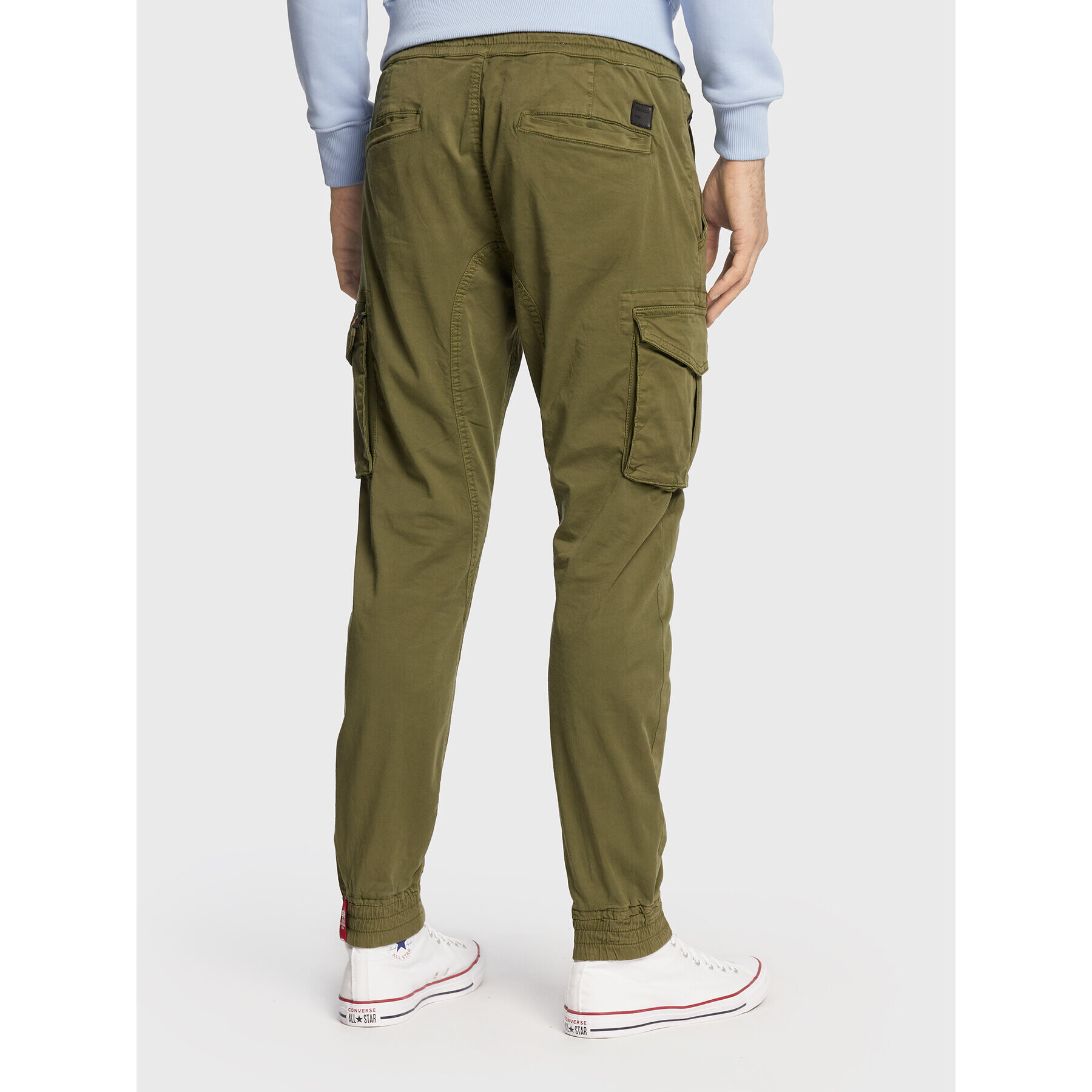 Alpha Industries Jogging hlače Twill 116202 Zelena Regular Fit - Pepit.si