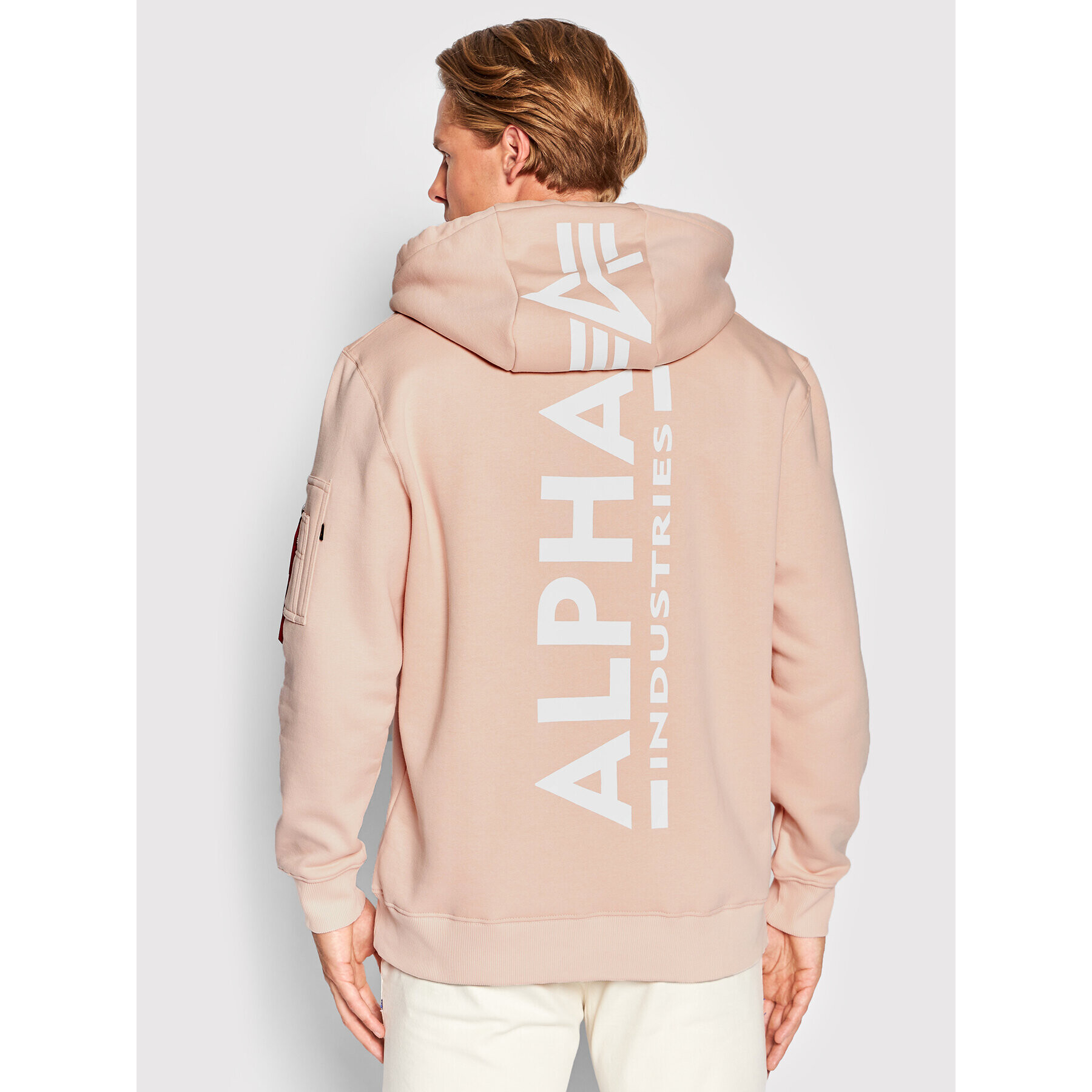 Alpha Industries Jopa Back Print 178318 Roza Regular Fit - Pepit.si