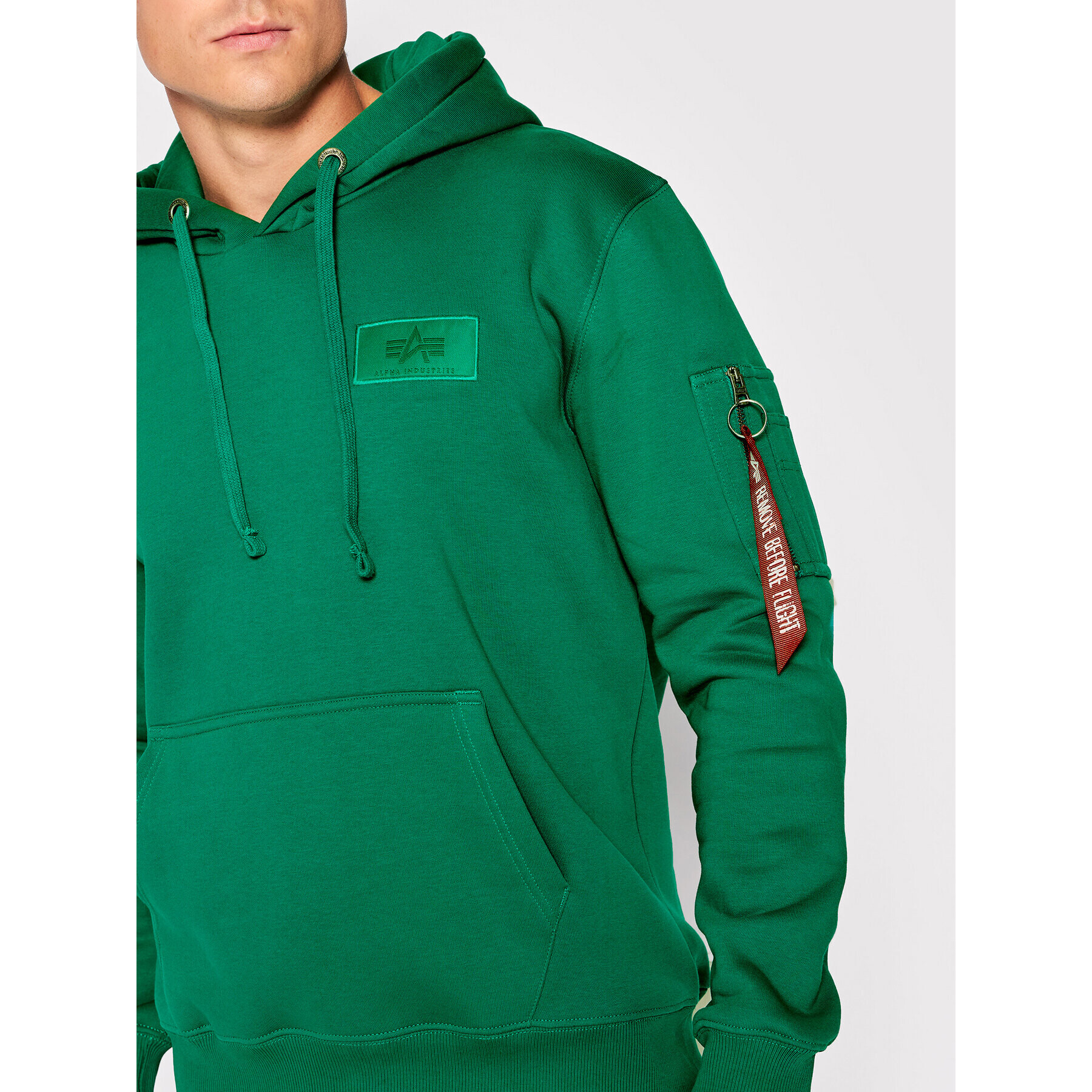 Alpha Industries Jopa Back Print 178318 Zelena Regular Fit - Pepit.si