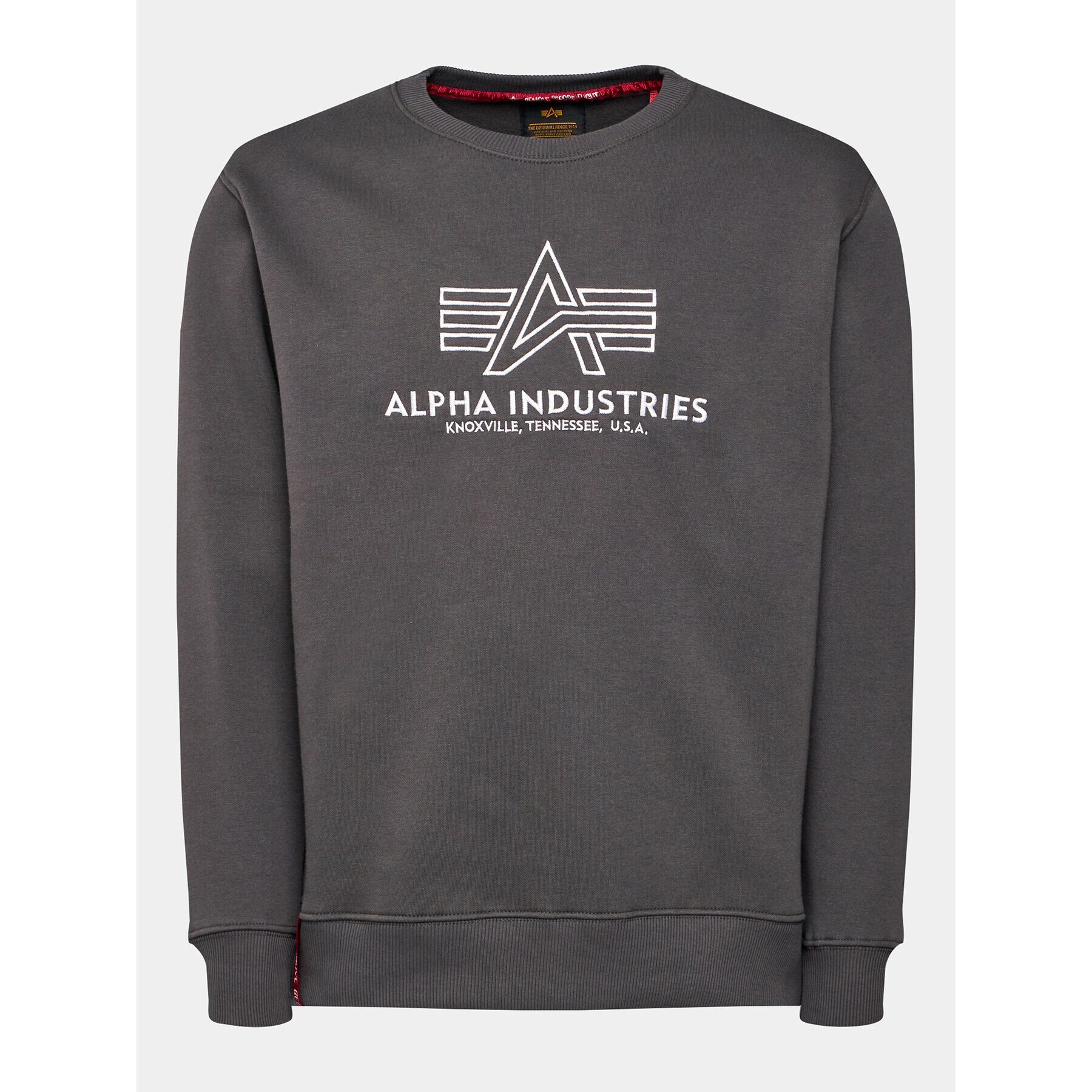 Alpha Industries Jopa Basic 118302 Siva Regular Fit - Pepit.si