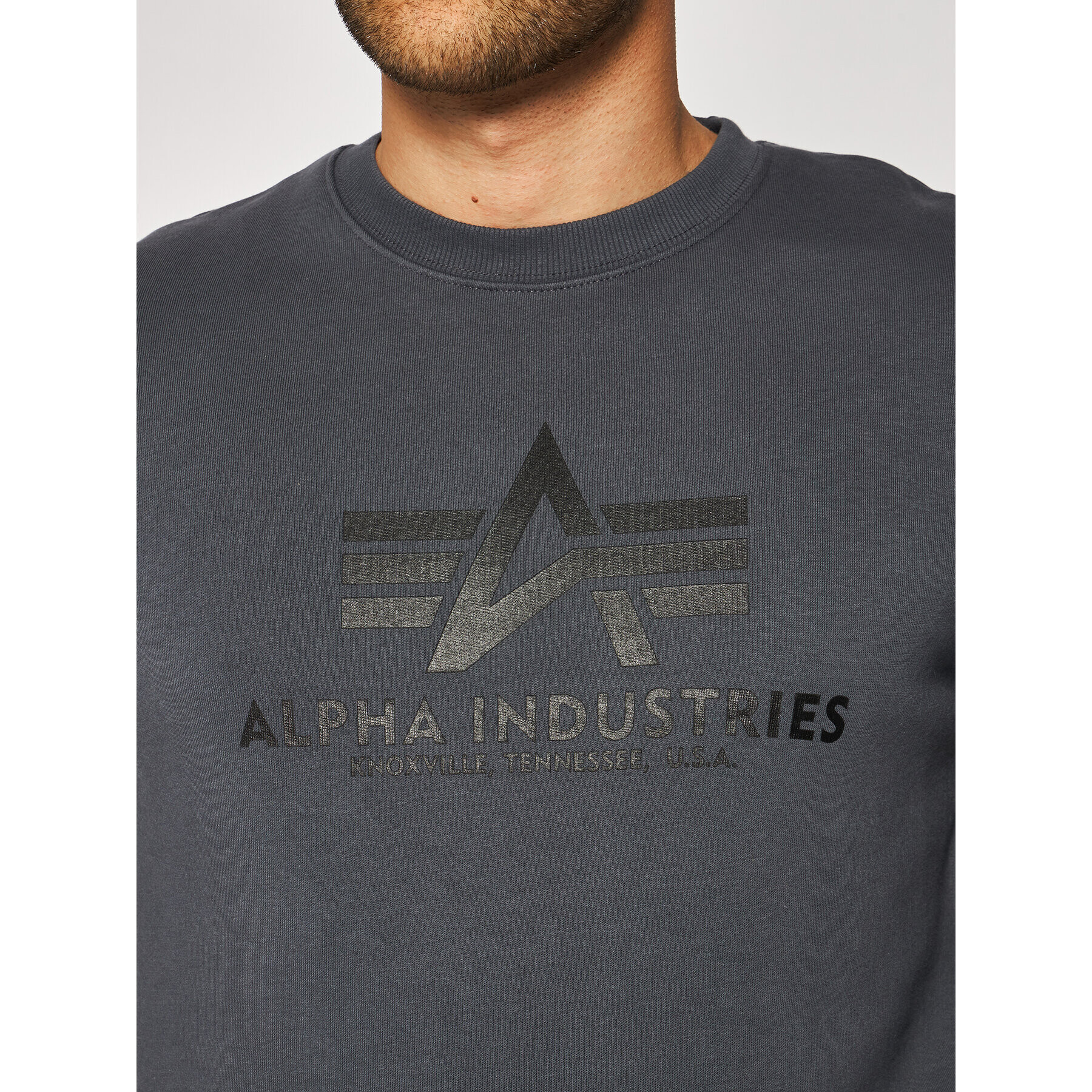 Alpha Industries Jopa Basic 178302 Siva Regular Fit - Pepit.si