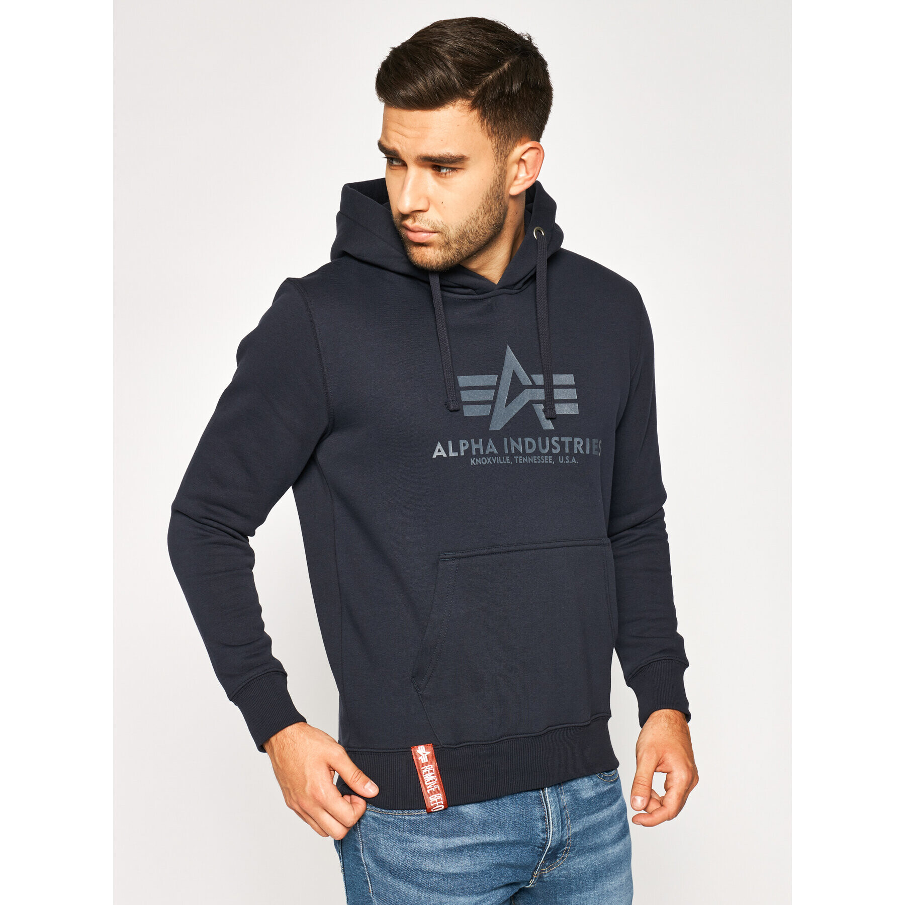 Alpha Industries Jopa Basic 178312 Mornarsko modra Regular Fit - Pepit.si