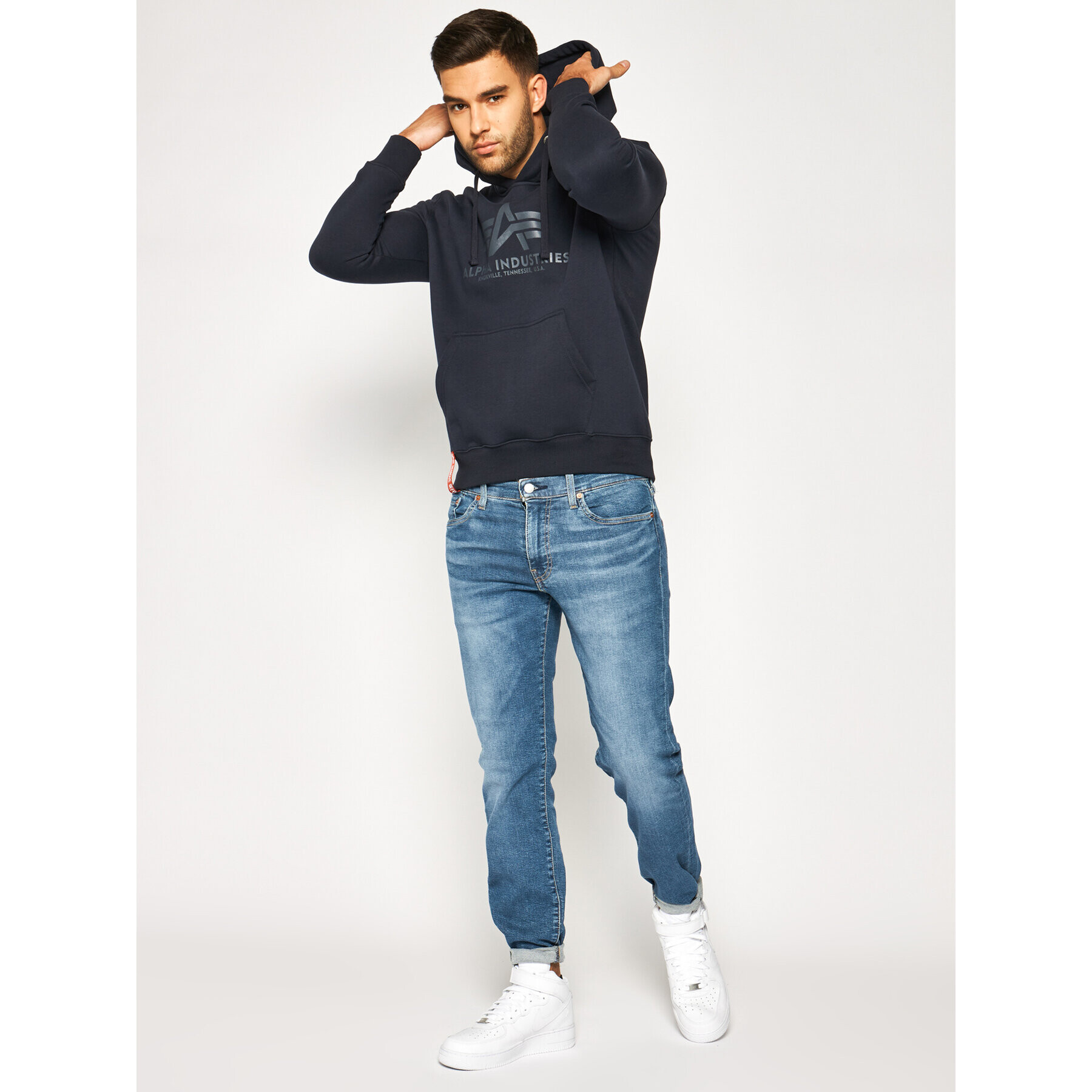 Alpha Industries Jopa Basic 178312 Mornarsko modra Regular Fit - Pepit.si