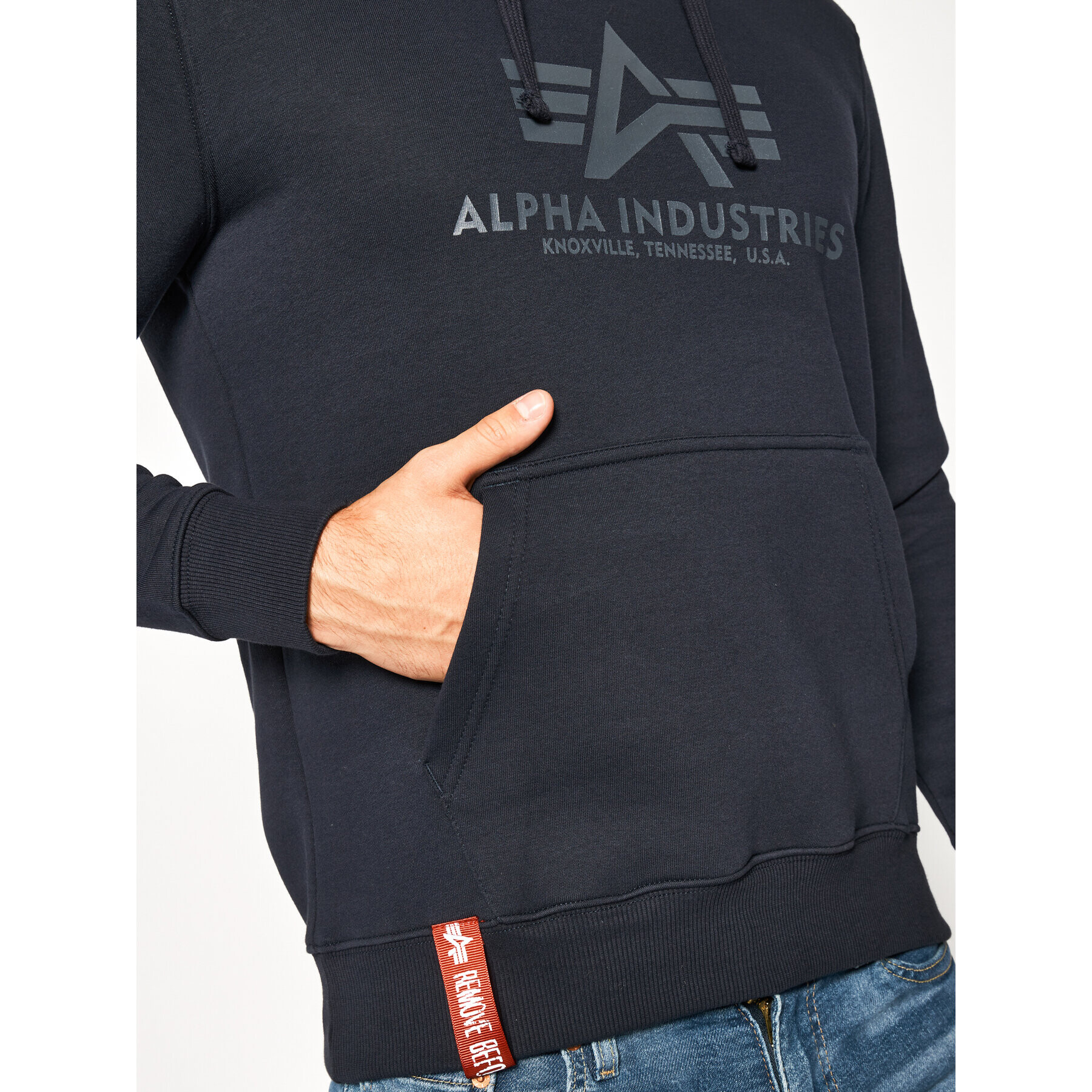 Alpha Industries Jopa Basic 178312 Mornarsko modra Regular Fit - Pepit.si