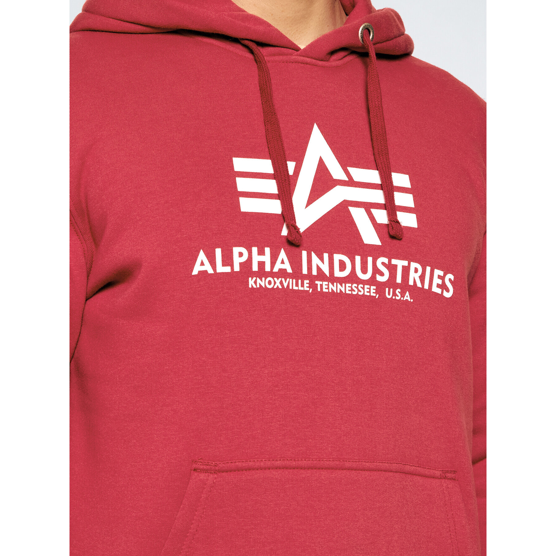 Alpha Industries Jopa Basic 178312 Rdeča Regular Fit - Pepit.si