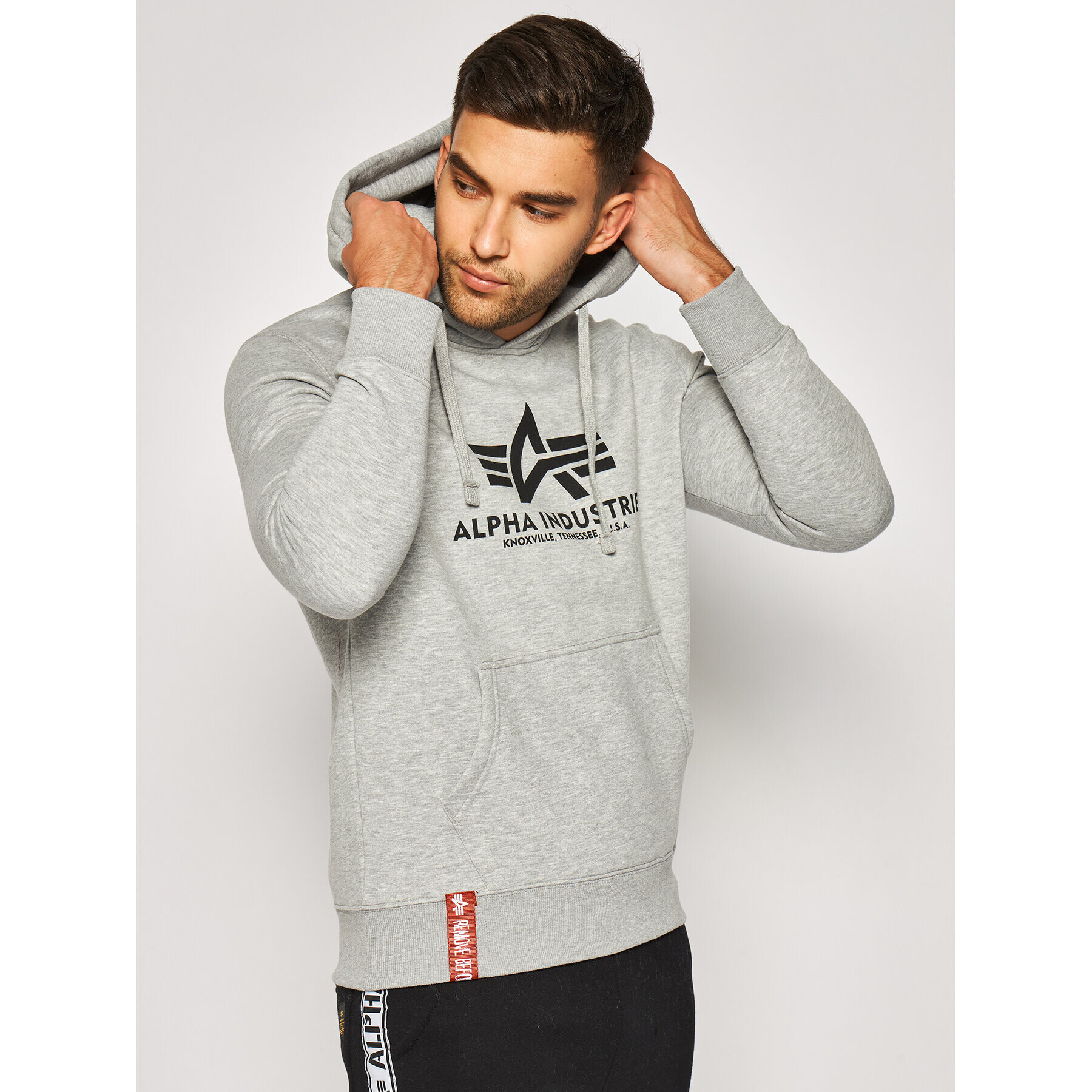 Alpha Industries Jopa Basic 178312 Siva Regular Fit - Pepit.si