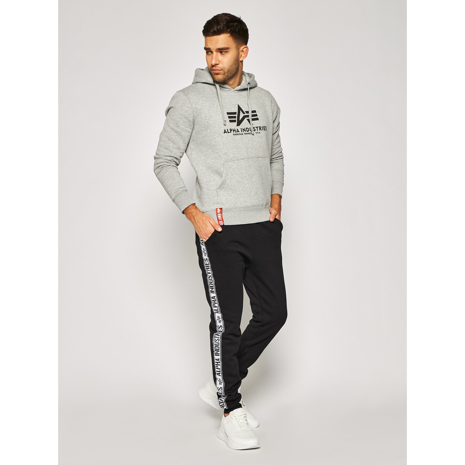 Alpha Industries Jopa Basic 178312 Siva Regular Fit - Pepit.si