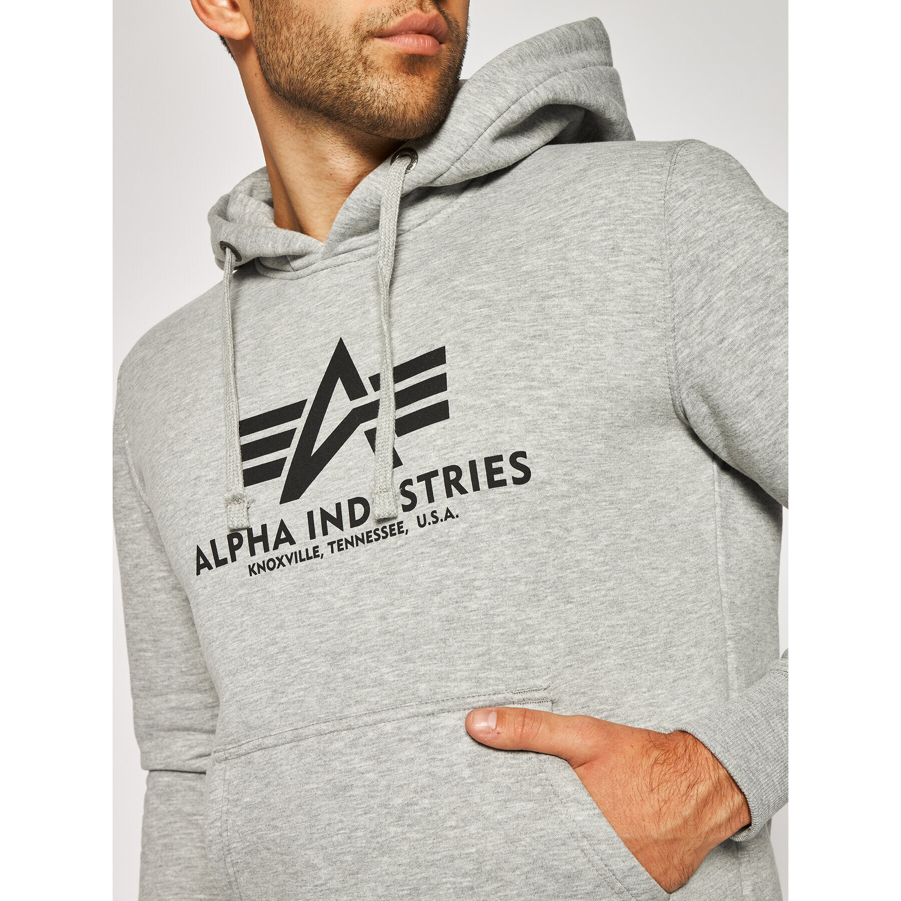 Alpha Industries Jopa Basic 178312 Siva Regular Fit - Pepit.si