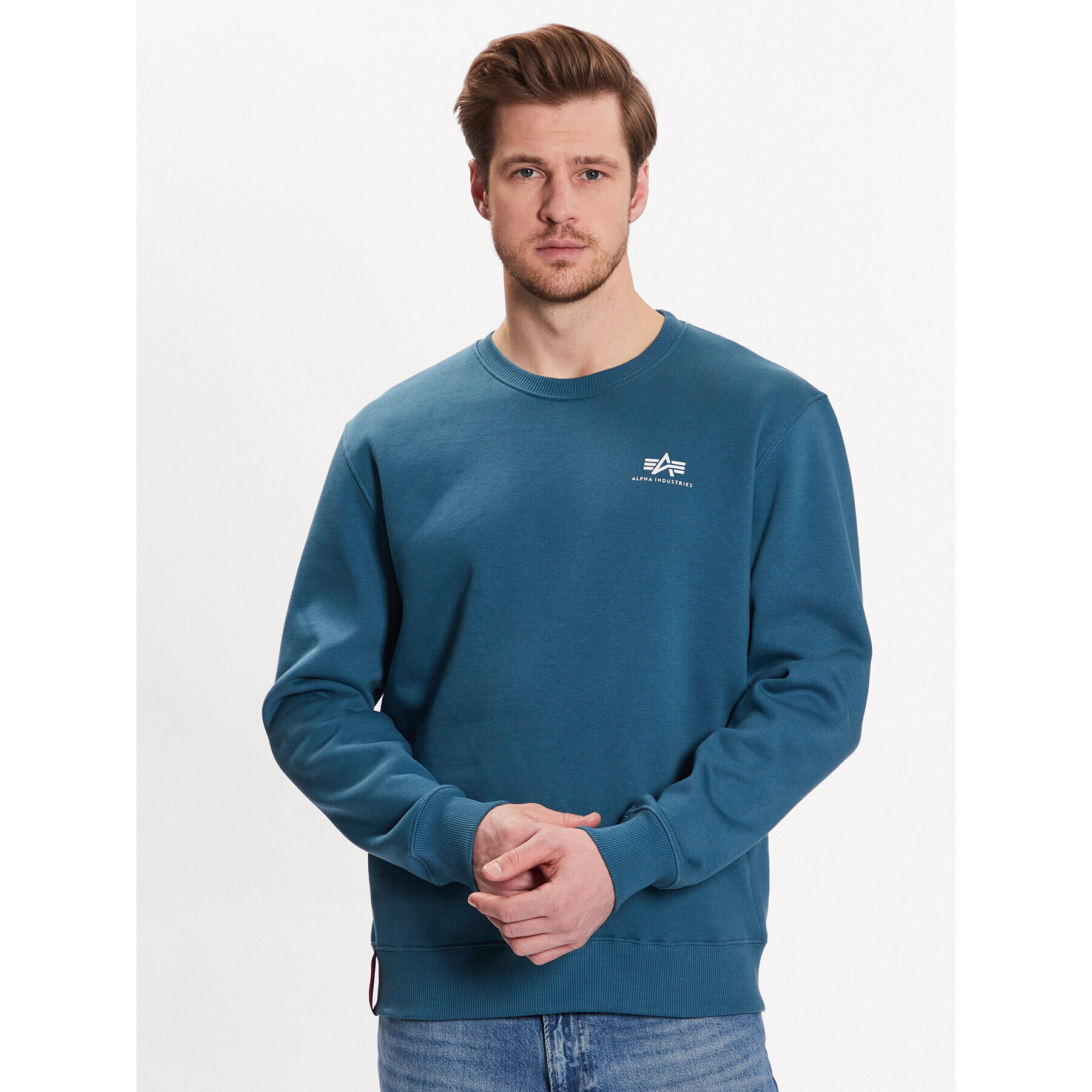 Alpha Industries Jopa Basic 188307 Mornarsko modra Regular Fit - Pepit.si