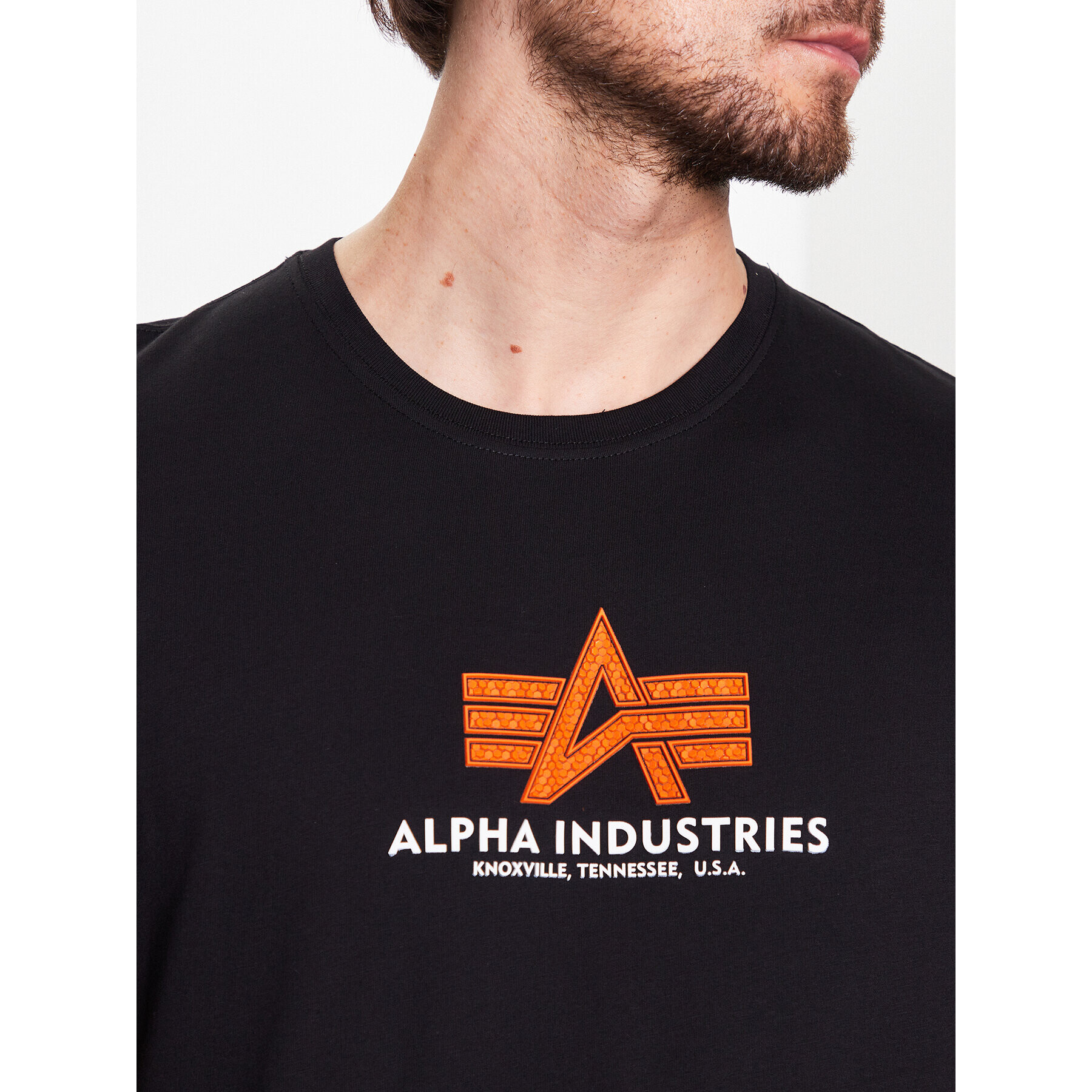 Alpha Industries Majica Basic 100501RB Črna Regular Fit - Pepit.si