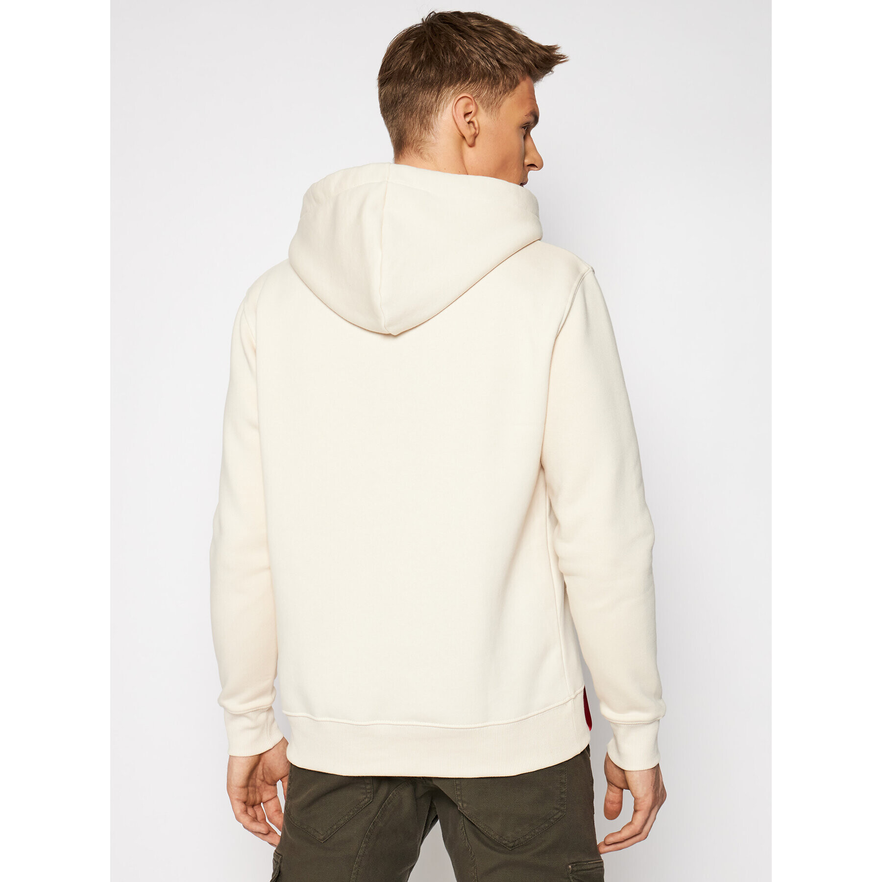 Alpha Industries Jopa Basic Small Logo 196318 Bež Regular Fit - Pepit.si