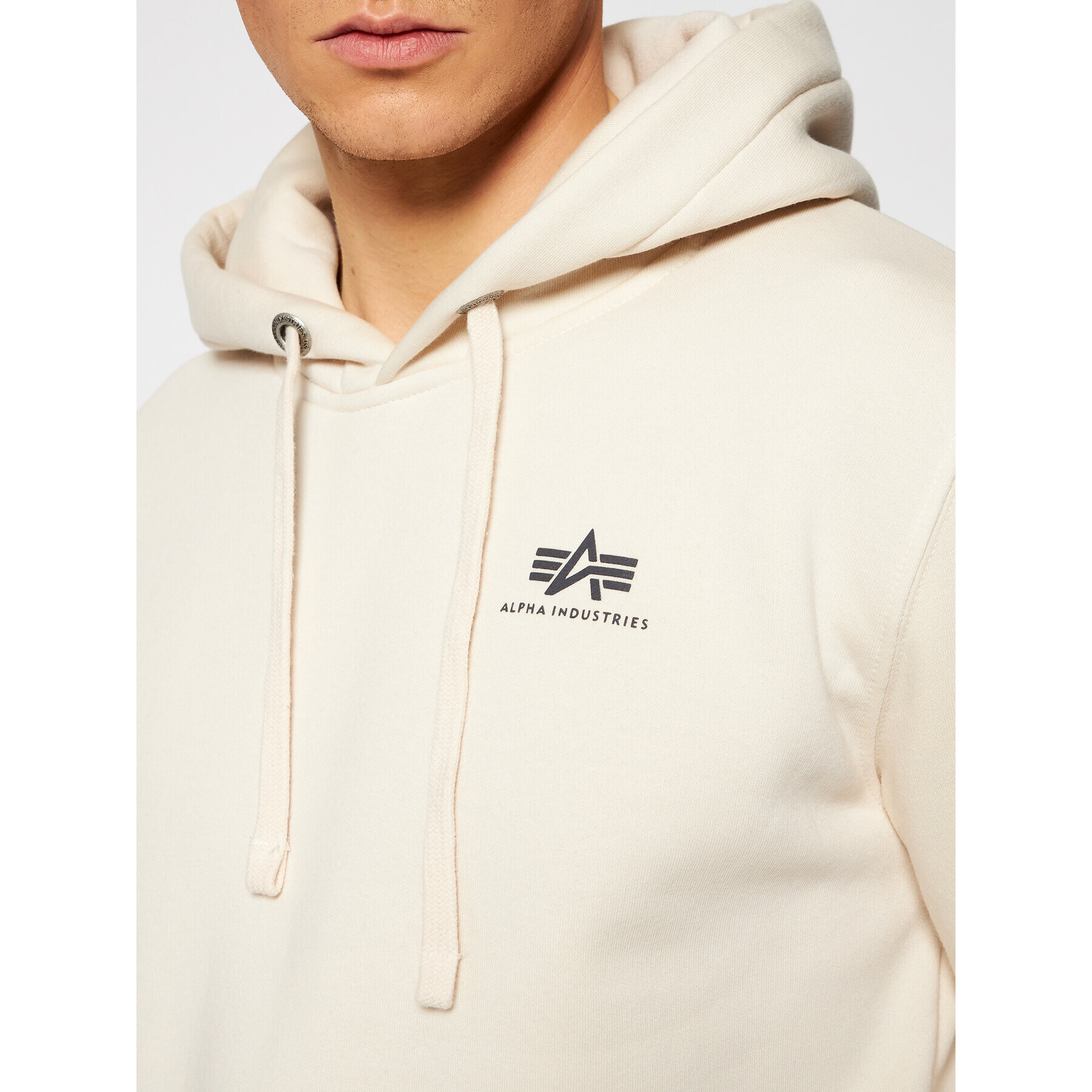 Alpha Industries Jopa Basic Small Logo 196318 Bež Regular Fit - Pepit.si