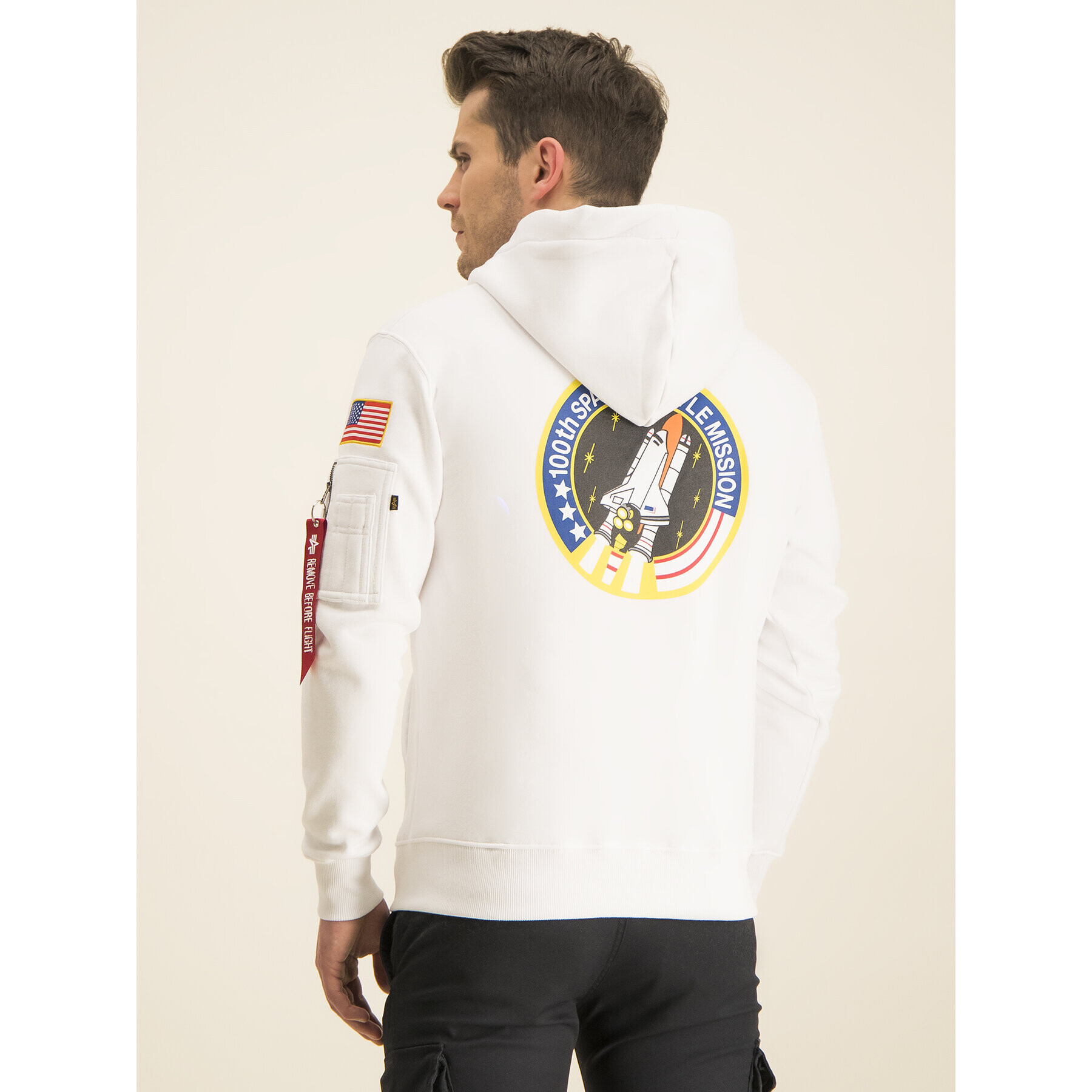 Alpha Industries Jopa Nasa 178317 Bela Regular Fit - Pepit.si