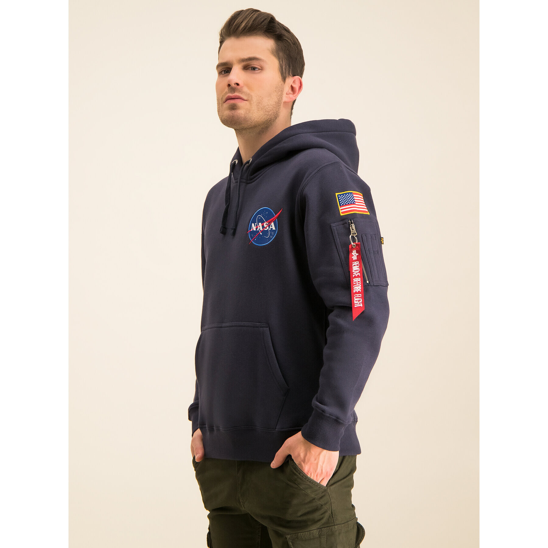 Alpha Industries Jopa Nasa 178317 Mornarsko modra Regular Fit - Pepit.si