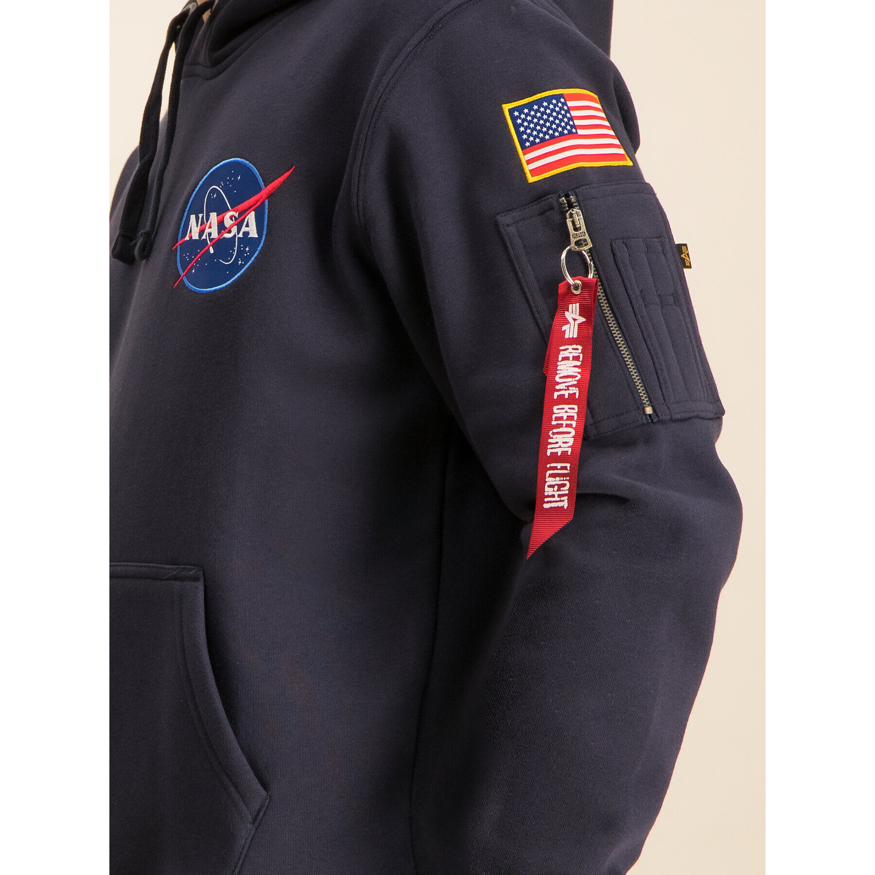 Alpha Industries Jopa Nasa 178317 Mornarsko modra Regular Fit - Pepit.si