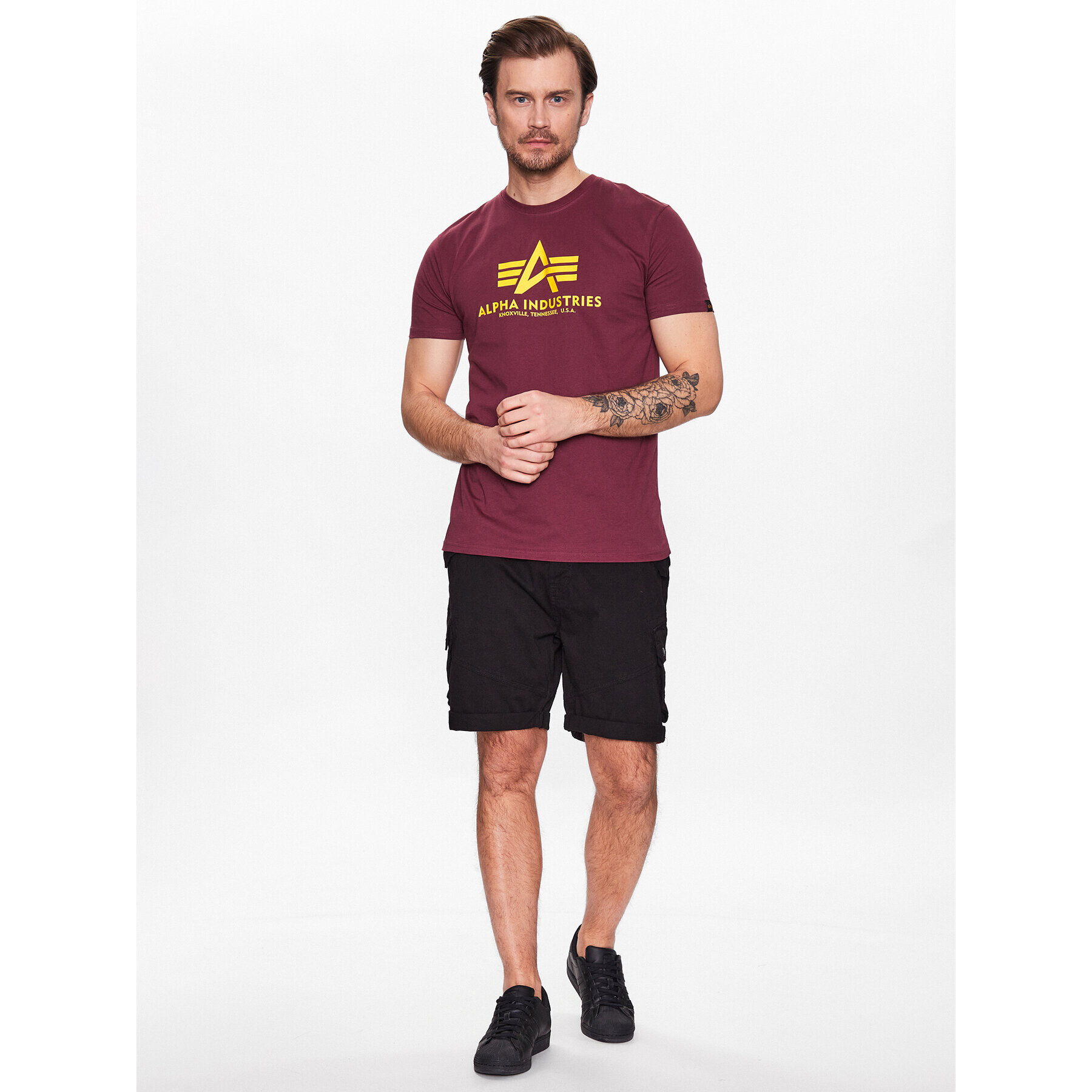 Alpha Industries Kratke hlače iz tkanine Combat Shorts Črna Slim Fit - Pepit.si