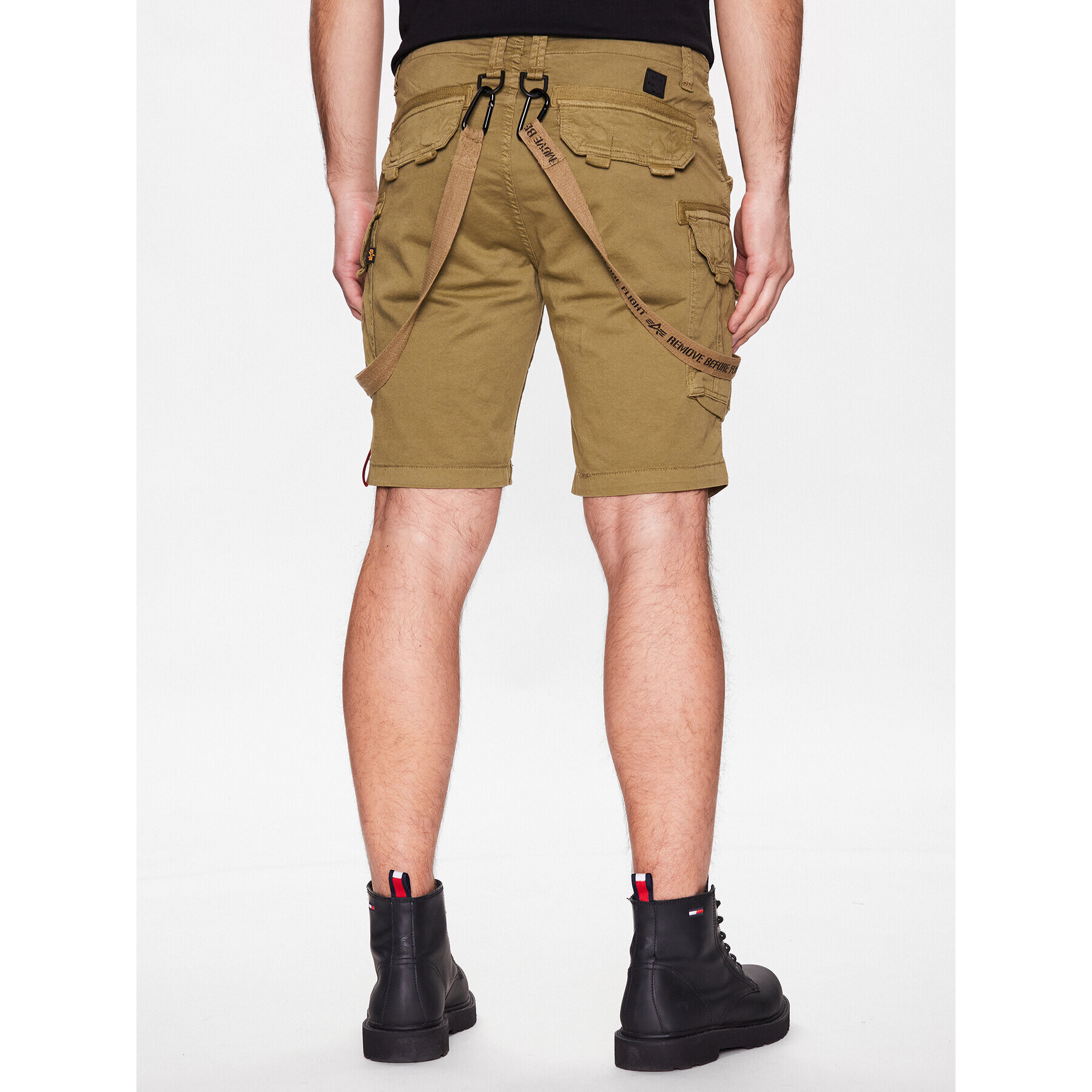 Alpha Industries Kratke hlače iz tkanine Utility 116213 Bež Slim Fit - Pepit.si