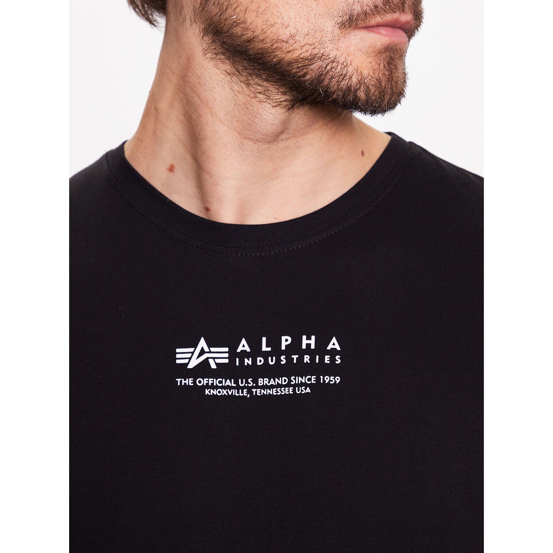 Alpha Industries Majica Alpha Wording T Črna Regular Fit - Pepit.si