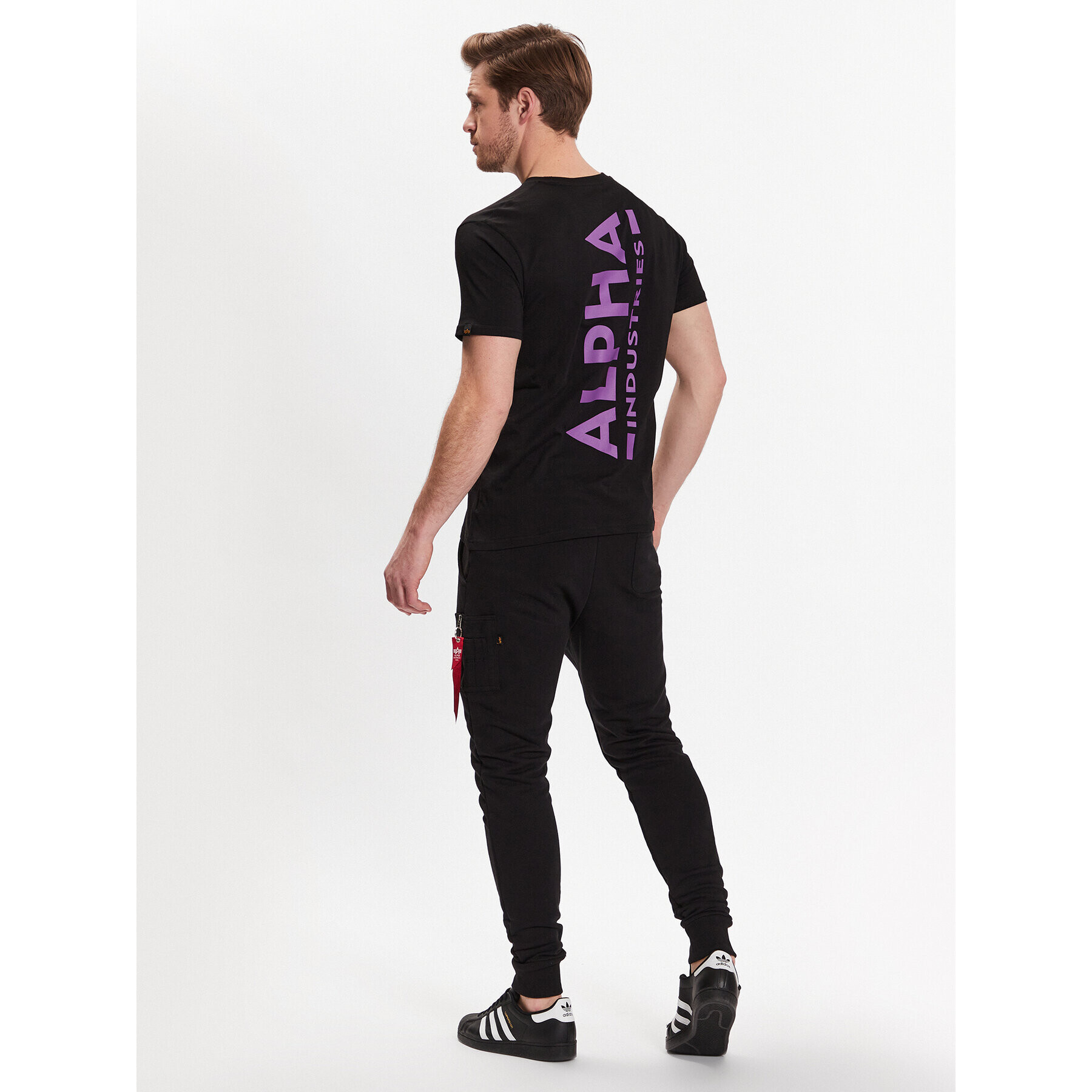 Alpha Industries Majica Backprint T 128507 Črna Regular Fit - Pepit.si