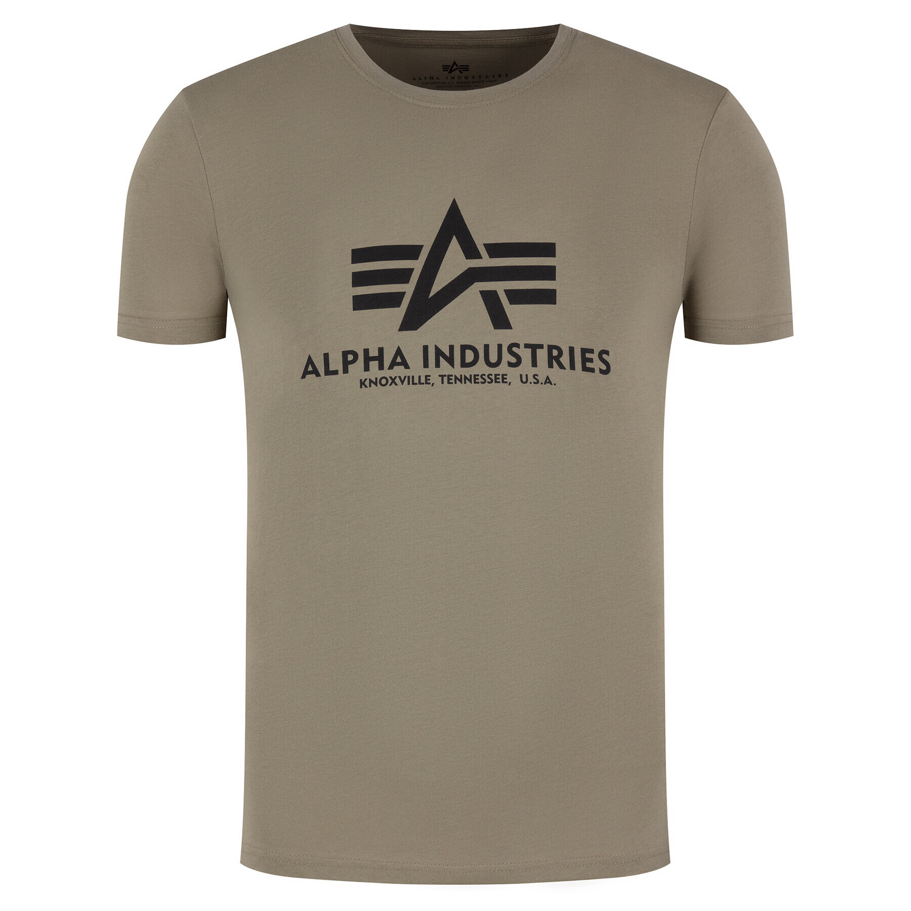 Alpha Industries Majica Basic 100501 Zelena Regular Fit - Pepit.si