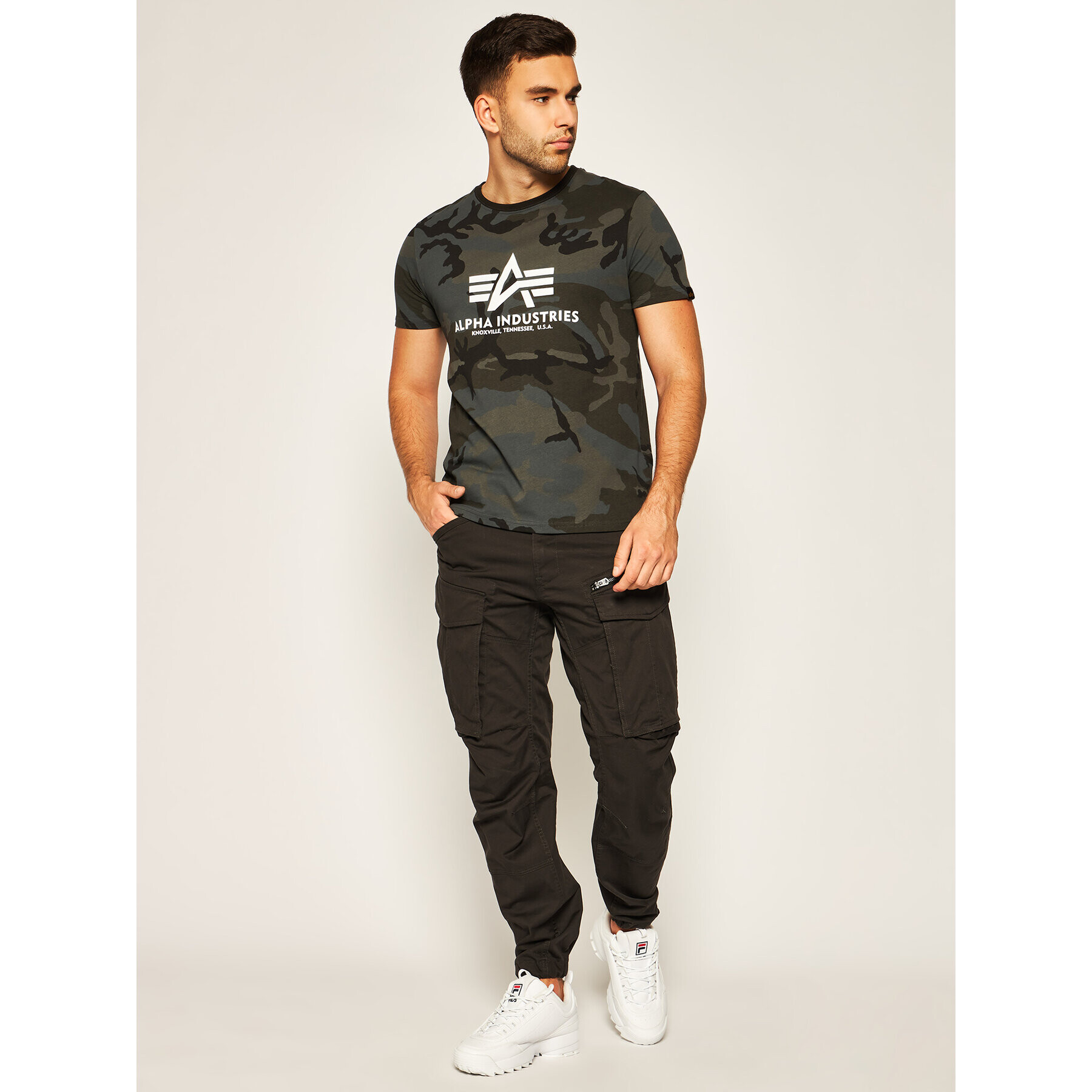 Alpha Industries Majica Basic 100501C Siva Regular Fit - Pepit.si