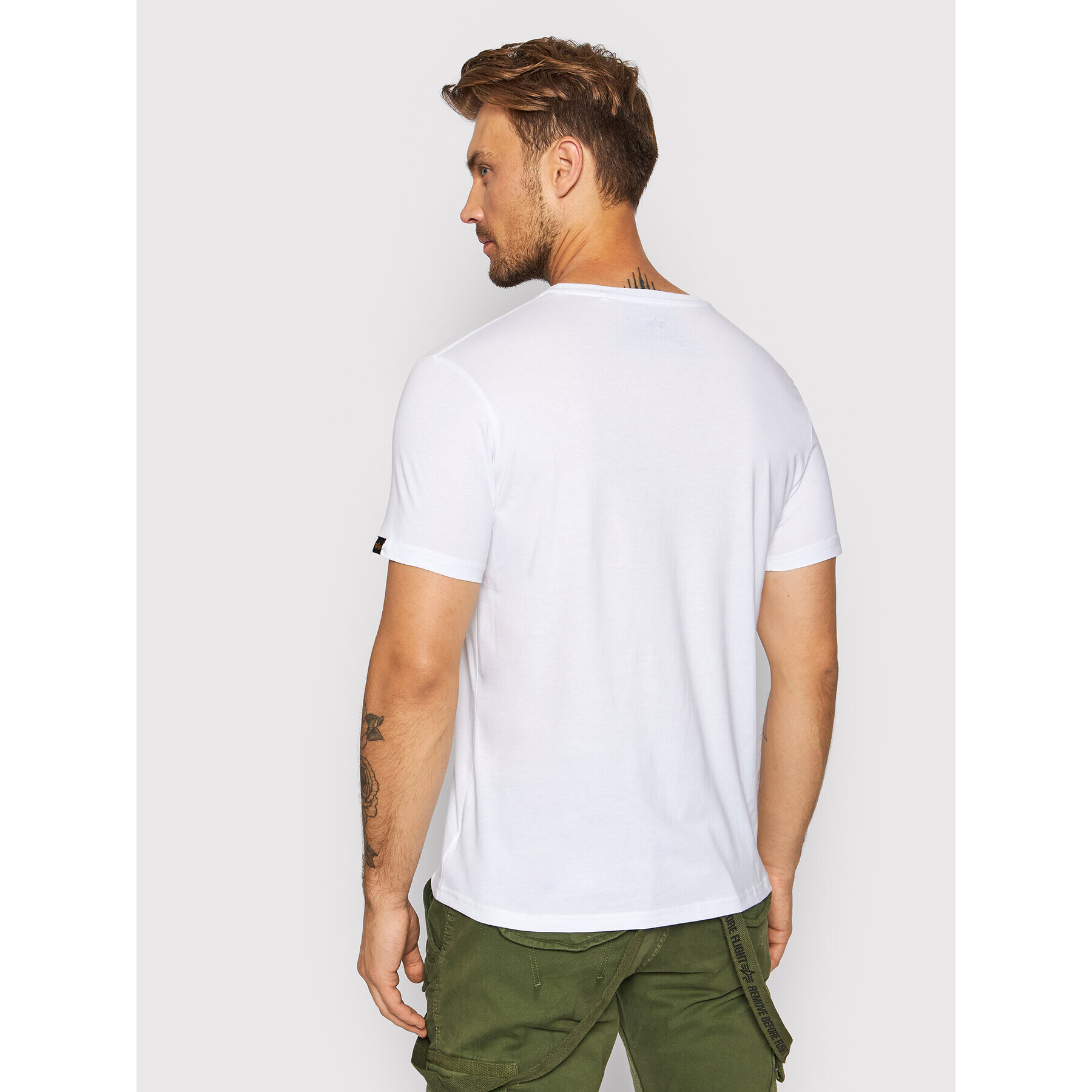 Alpha Industries Majica Basic 118505 Bela Regular Fit - Pepit.si