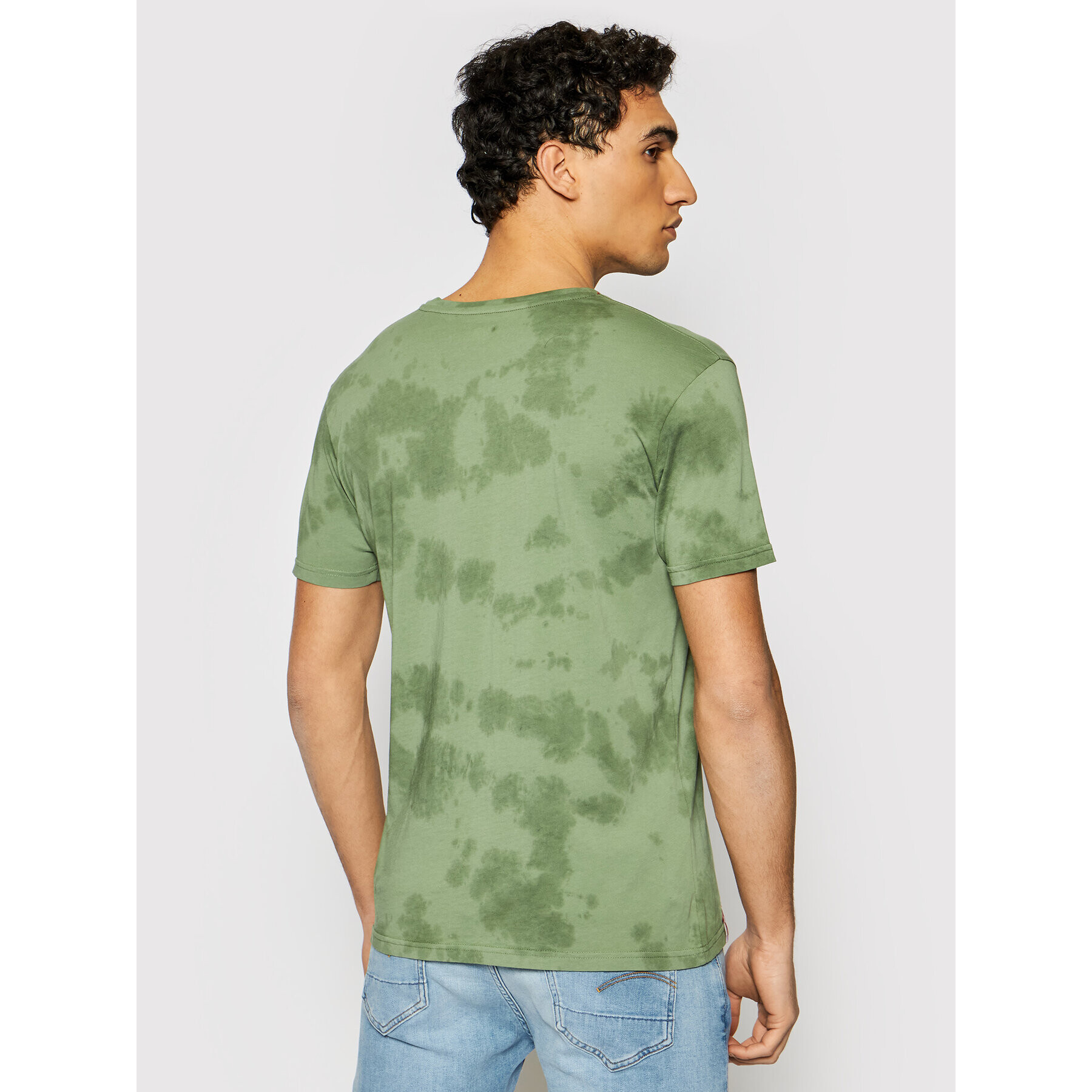 Alpha Industries Majica Basic T Batik 116517 Zelena Regular Fit - Pepit.si