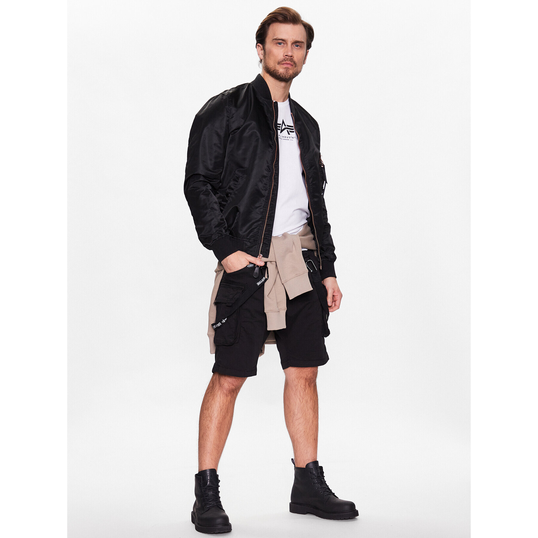 Alpha Industries Majica Basic 118533 Bela Regular Fit - Pepit.si