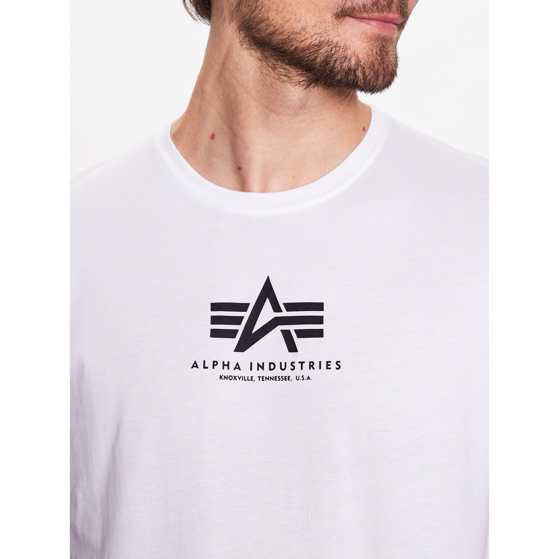 Alpha Industries Majica Basic 118533 Bela Regular Fit - Pepit.si