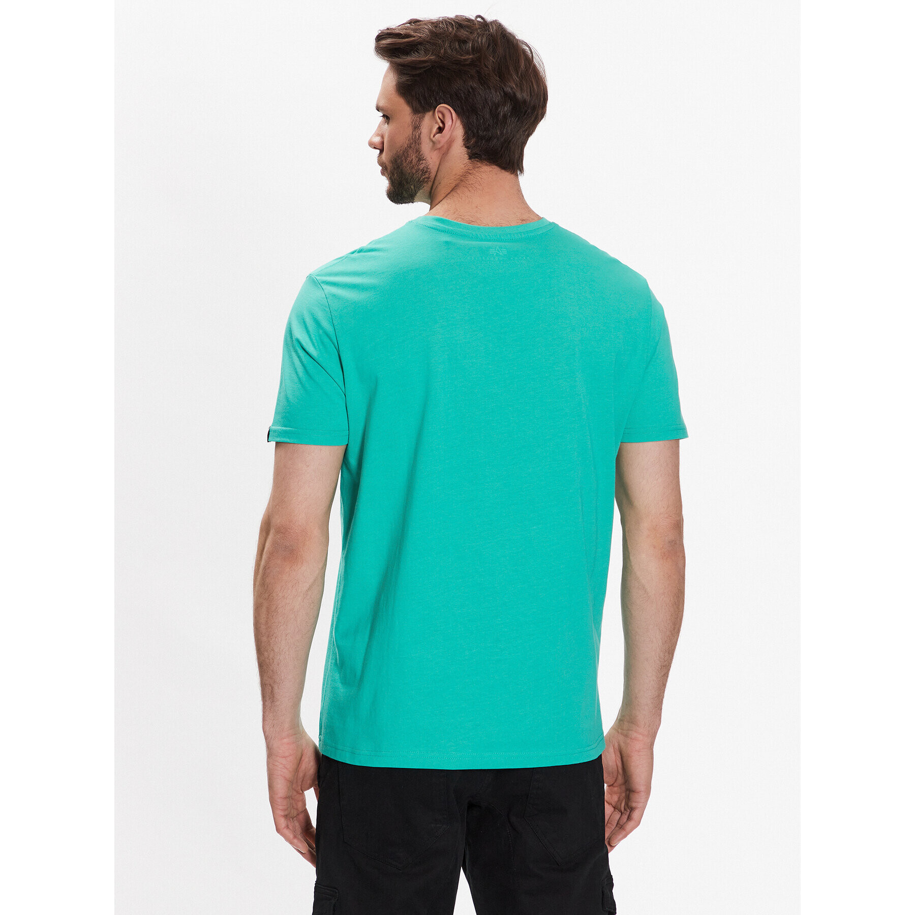 Alpha Industries Majica Basic 118533 Zelena Regular Fit - Pepit.si