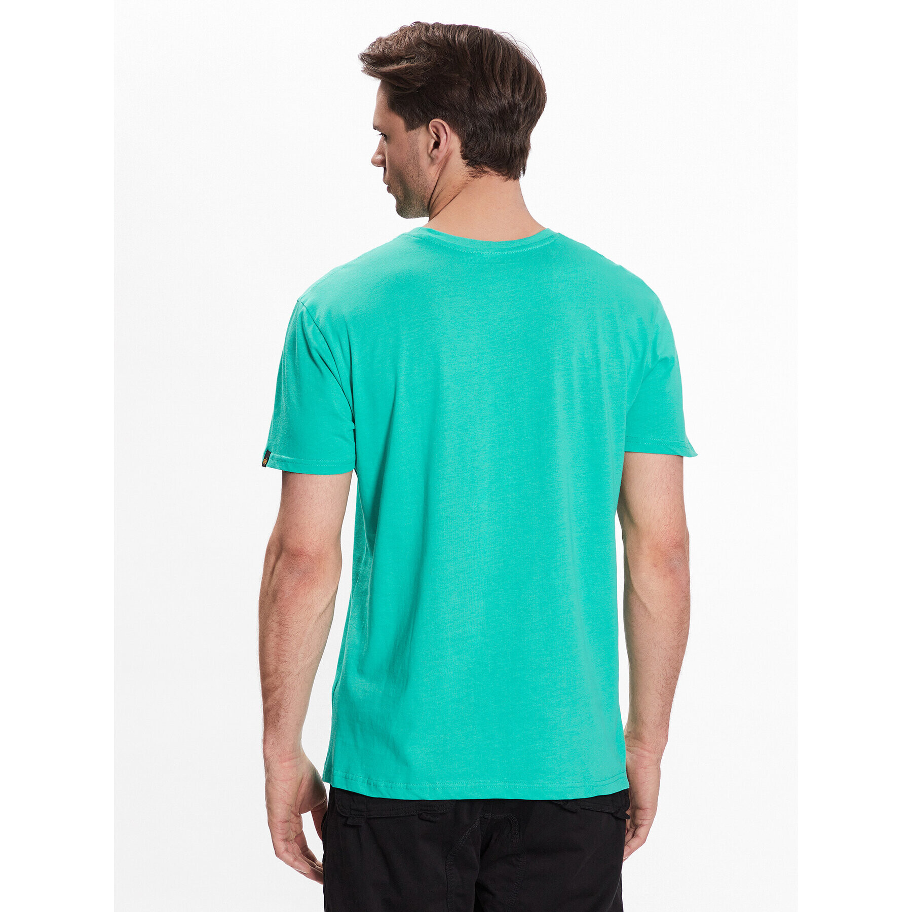 Alpha Industries Majica Basic 100501 Zelena Regular Fit - Pepit.si