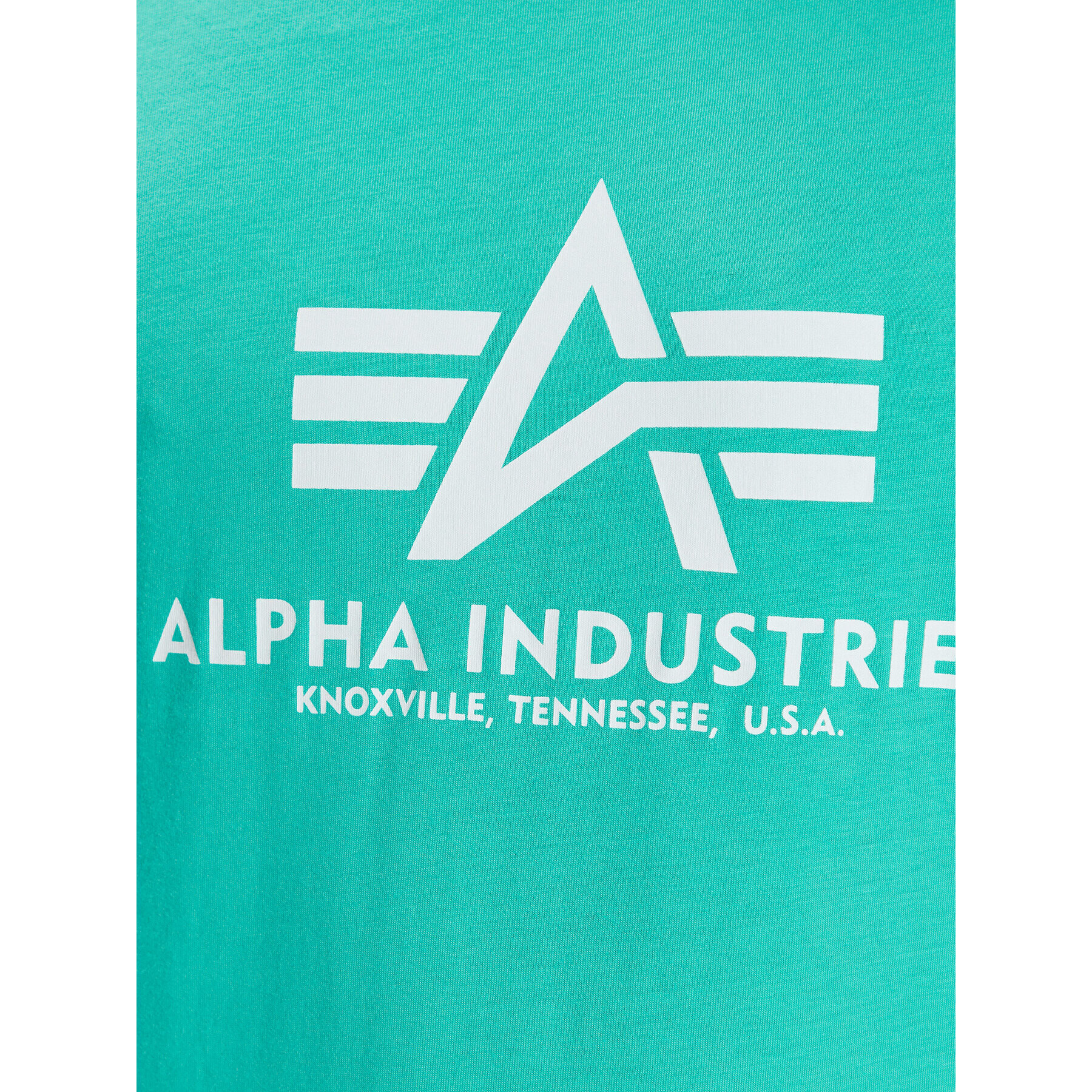 Alpha Industries Majica Basic 100501 Zelena Regular Fit - Pepit.si