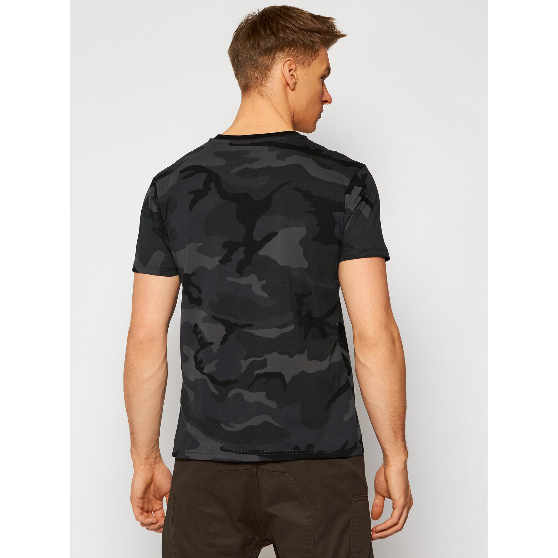 Alpha Industries Majica Basic T Small Logo Camo 188505C Siva Regular Fit - Pepit.si