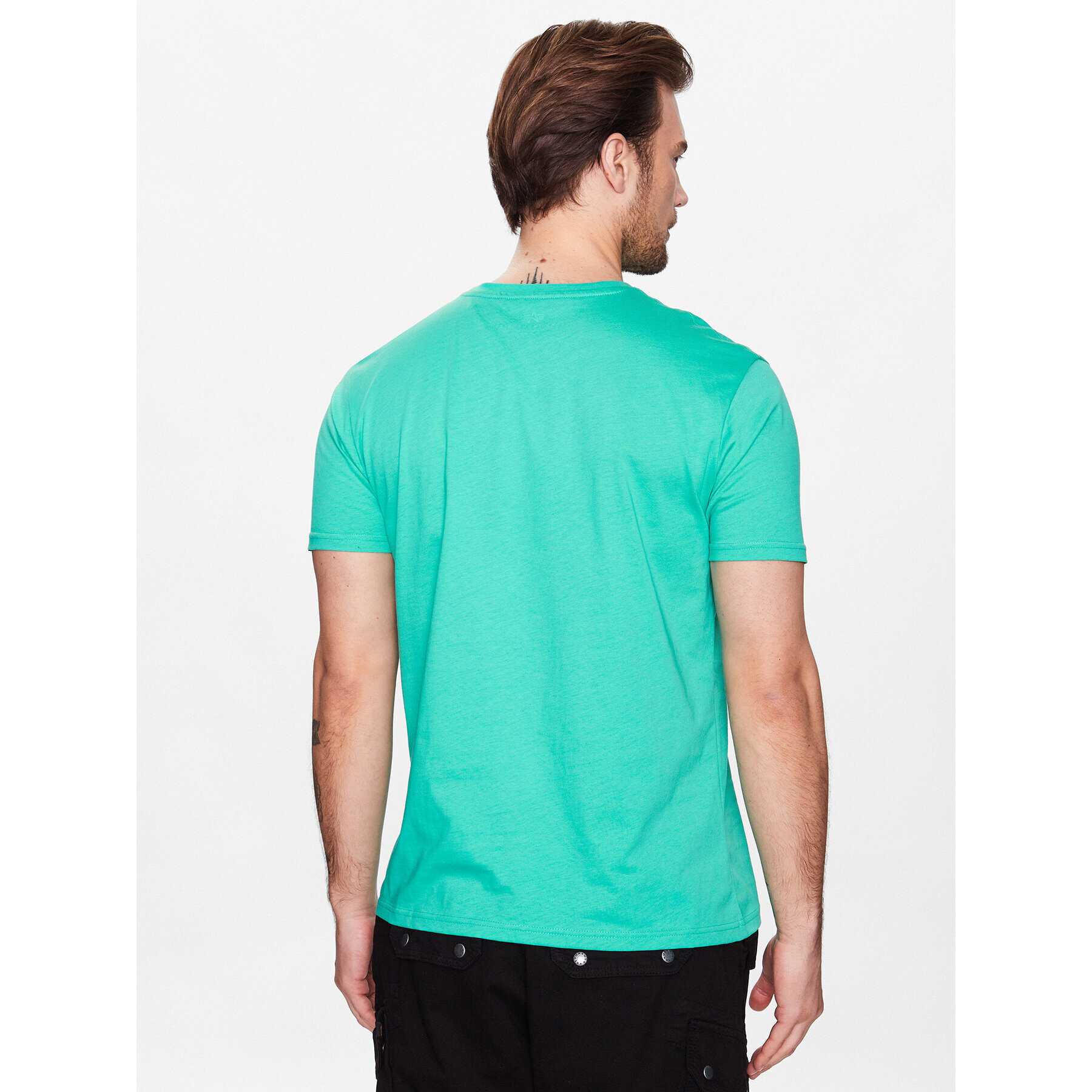 Alpha Industries Majica Basic T Small Logo 188505 Zelena Regular Fit - Pepit.si