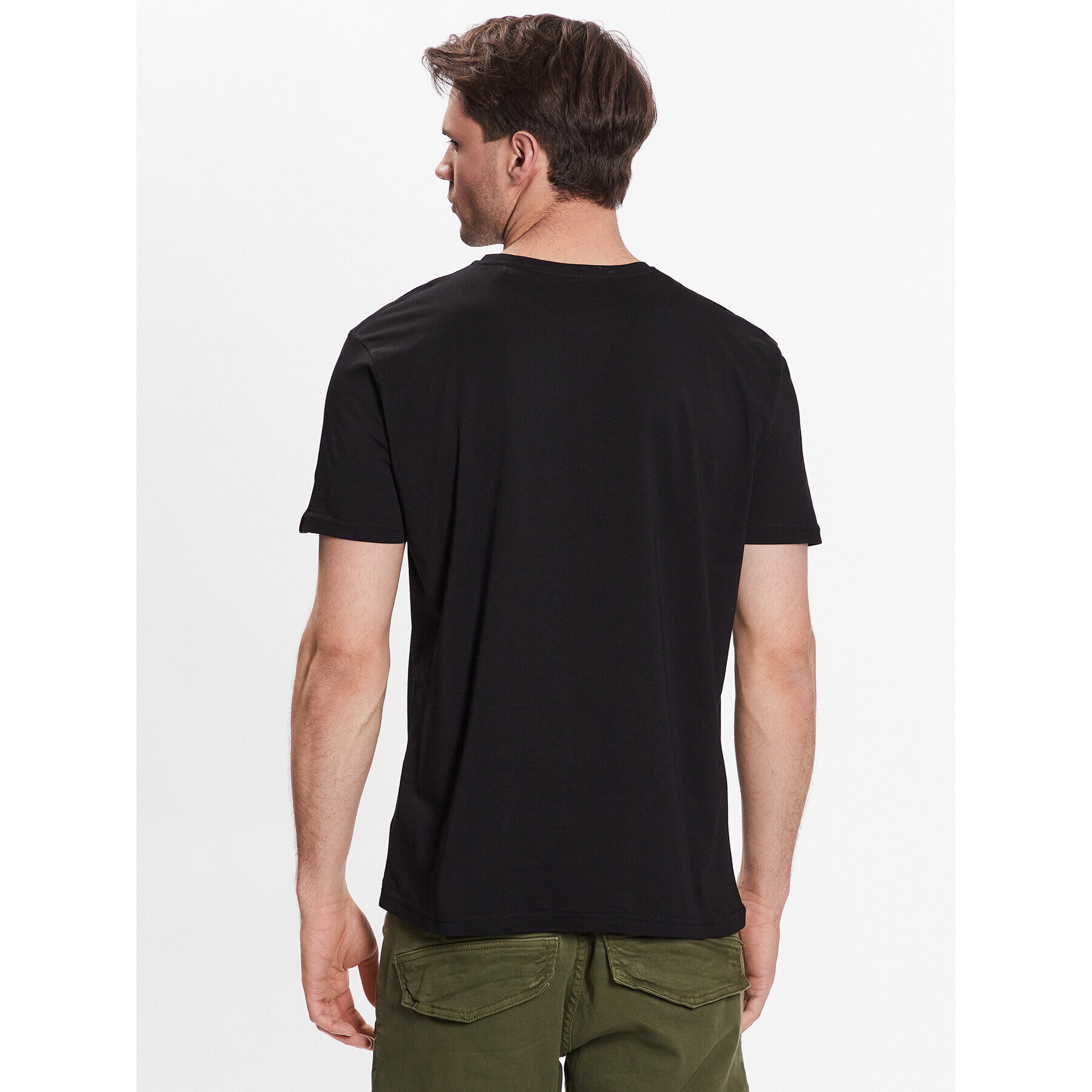 Alpha Industries Majica Block Logo T 126547 Črna Regular Fit - Pepit.si