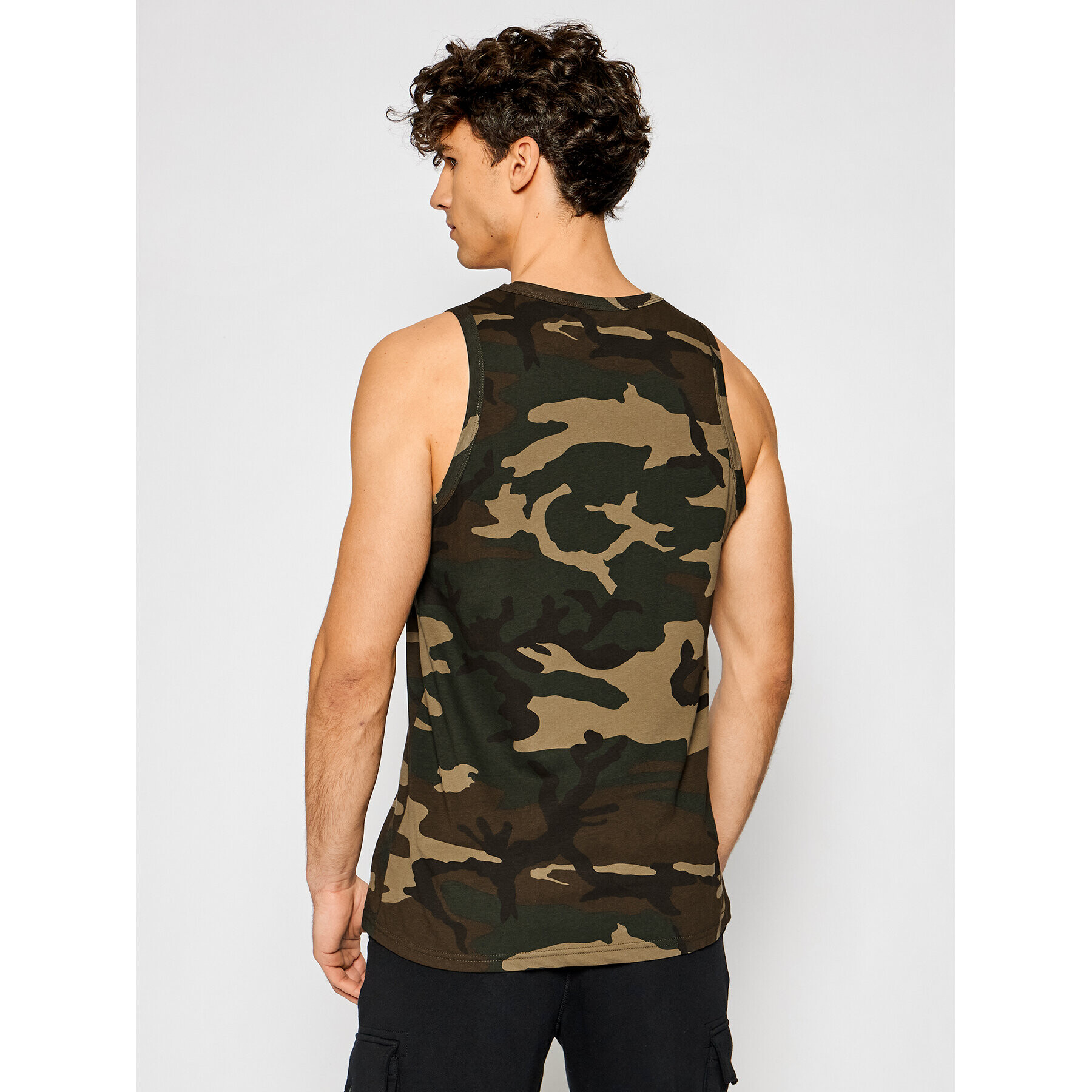 Alpha Industries Majica brez rokavov Basic Camo 126566C Zelena Regular Fit - Pepit.si