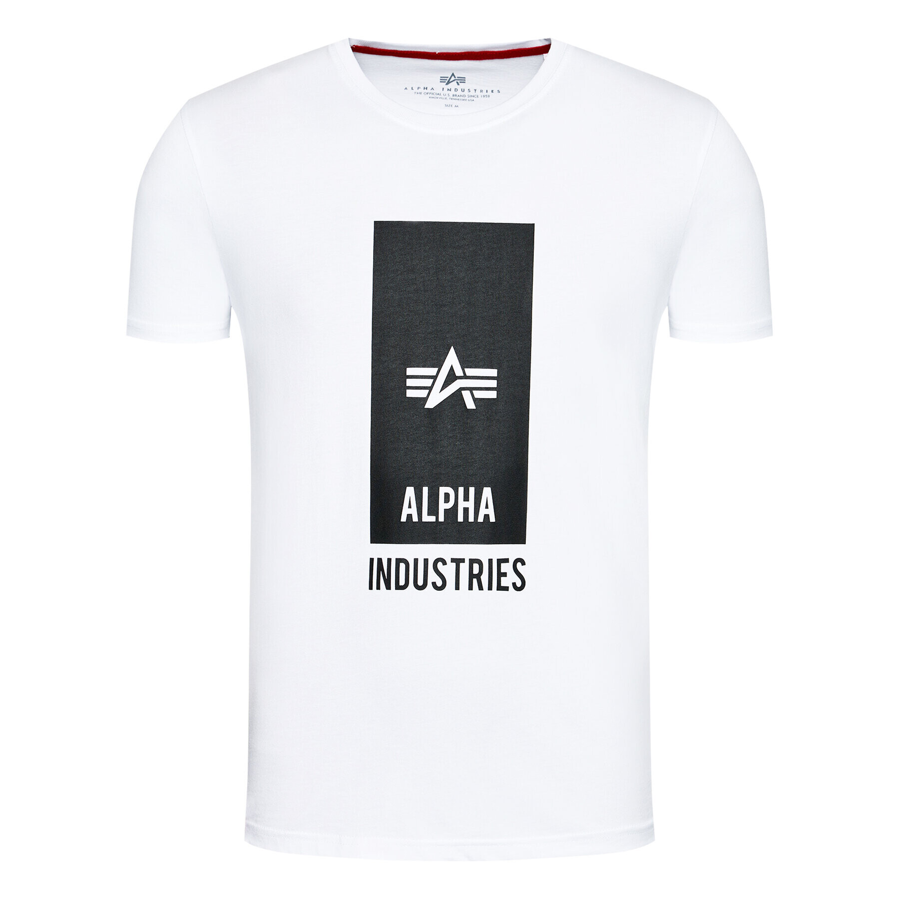 Alpha Industries Majica Logo 126547 Bela Regular Fit - Pepit.si