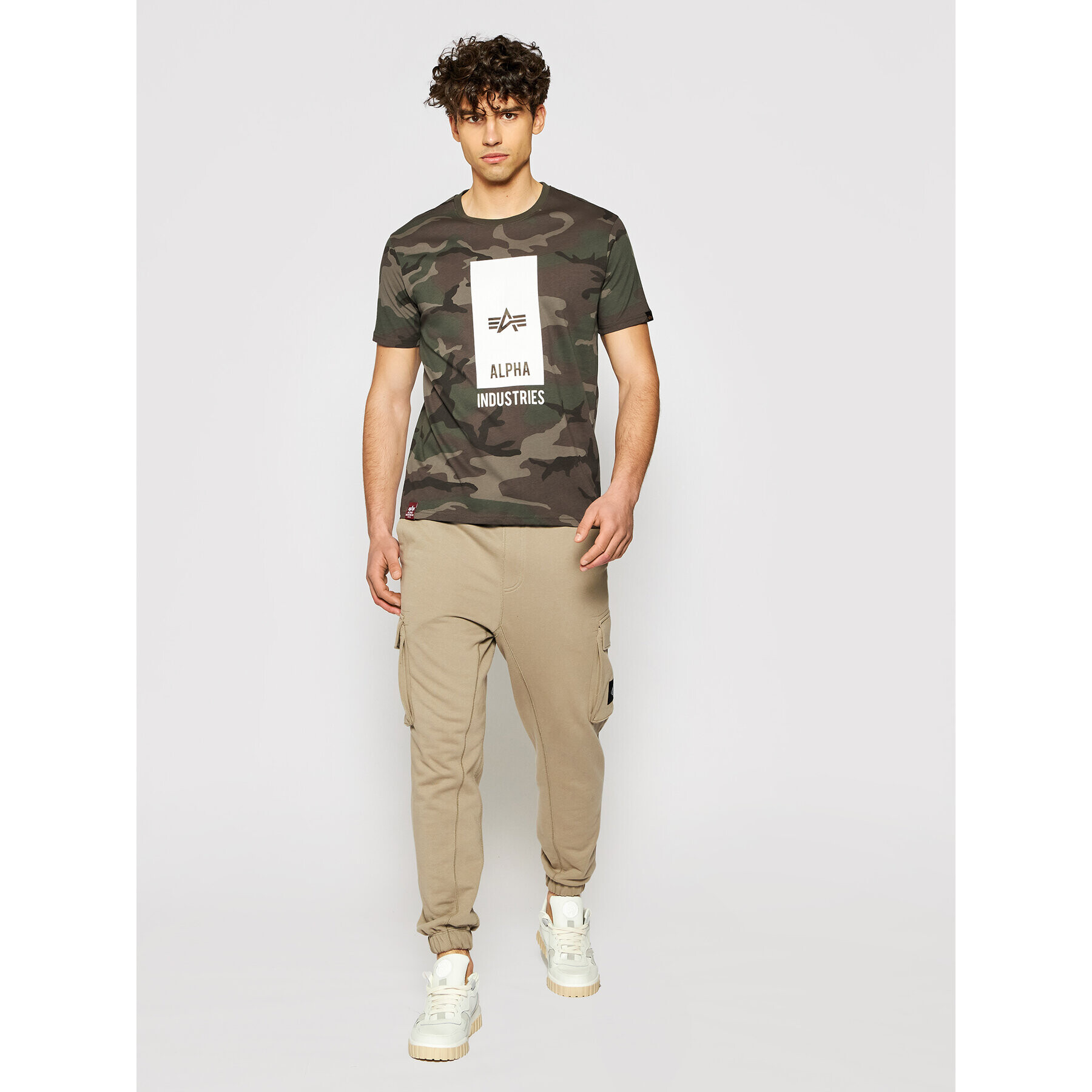 Alpha Industries Majica Logo 126547C Zelena Regular Fit - Pepit.si