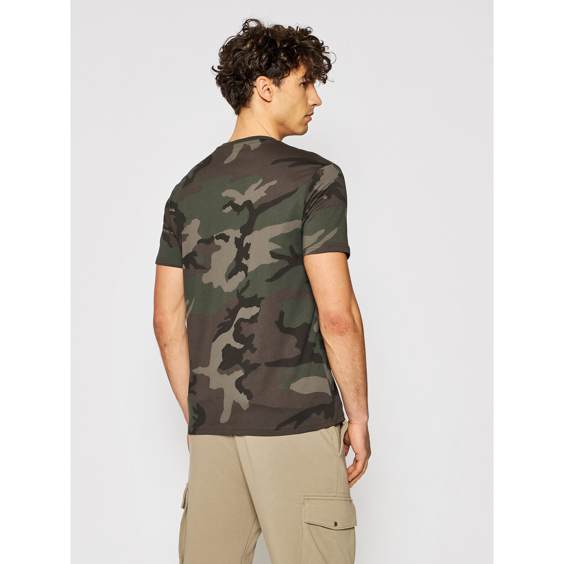 Alpha Industries Majica Logo 126547C Zelena Regular Fit - Pepit.si