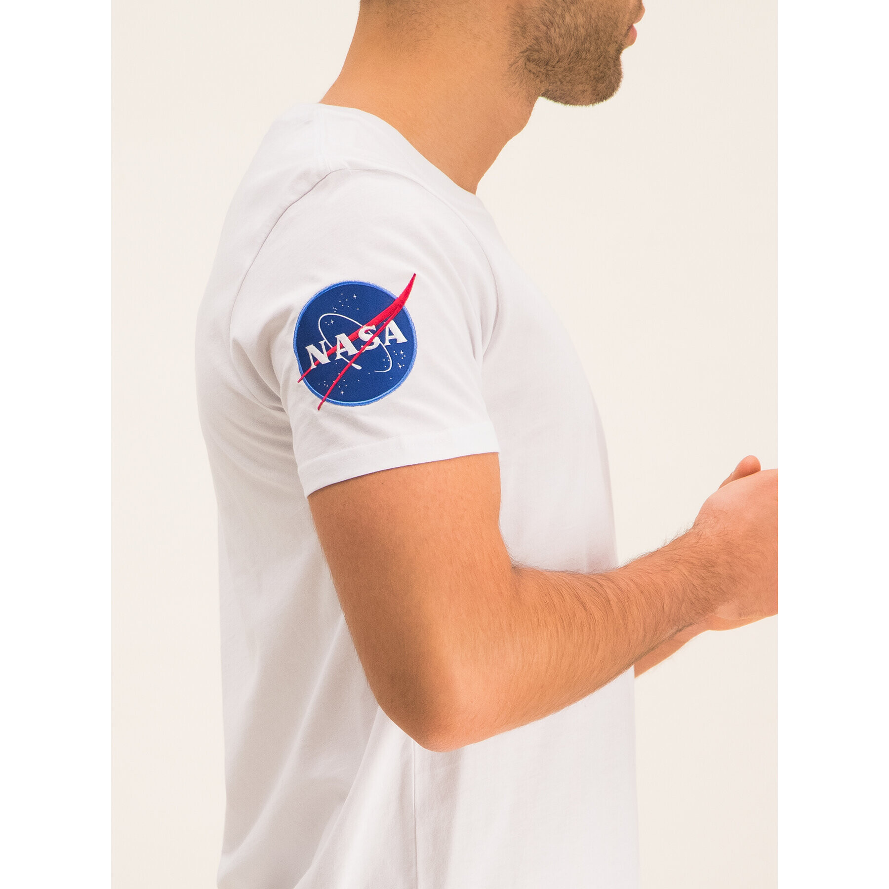 Alpha Industries Majica Nasa 176506 Bela Regular Fit - Pepit.si