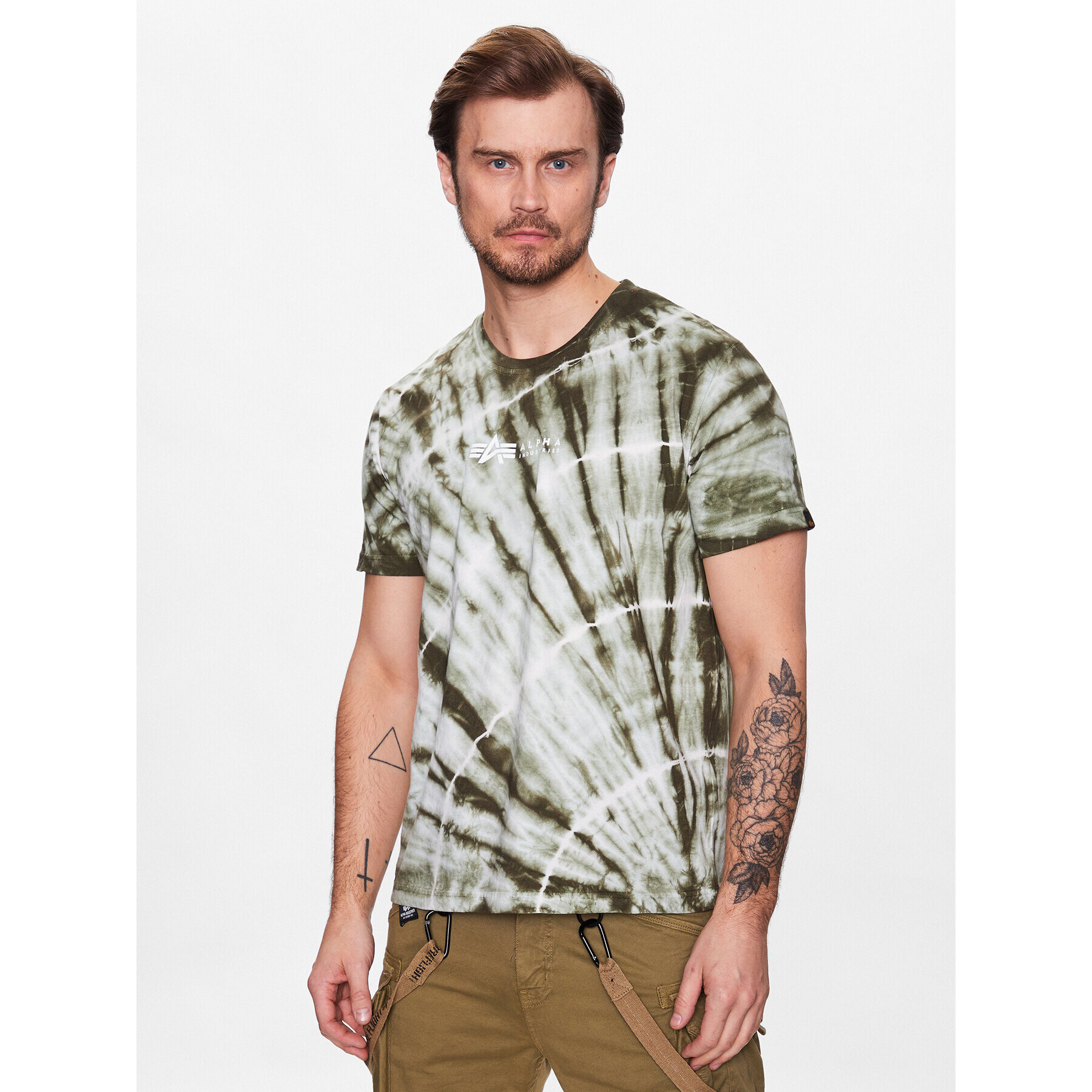 Alpha Industries Majica Tie Dye 106508 Pisana Regular Fit - Pepit.si