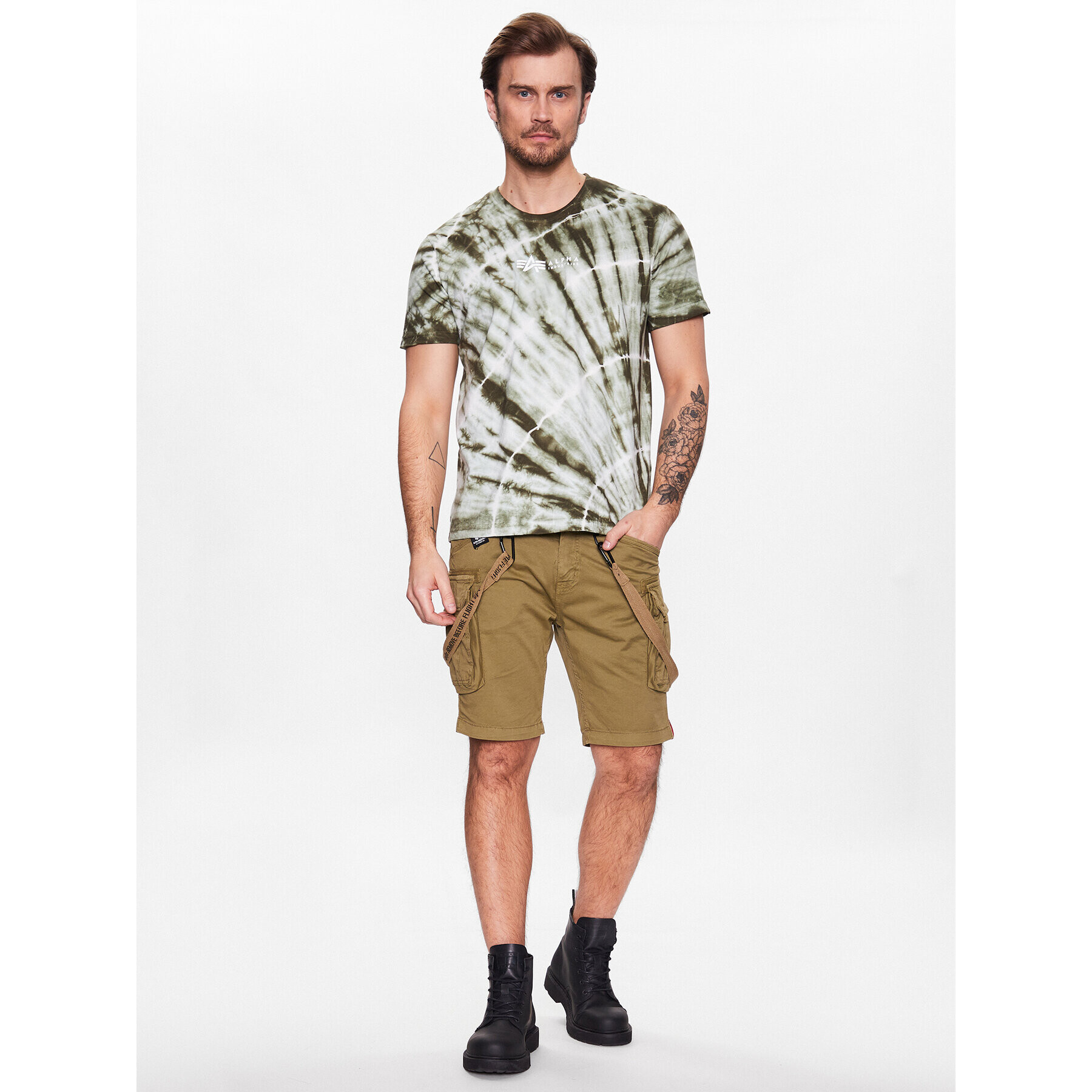 Alpha Industries Majica Tie Dye 106508 Pisana Regular Fit - Pepit.si