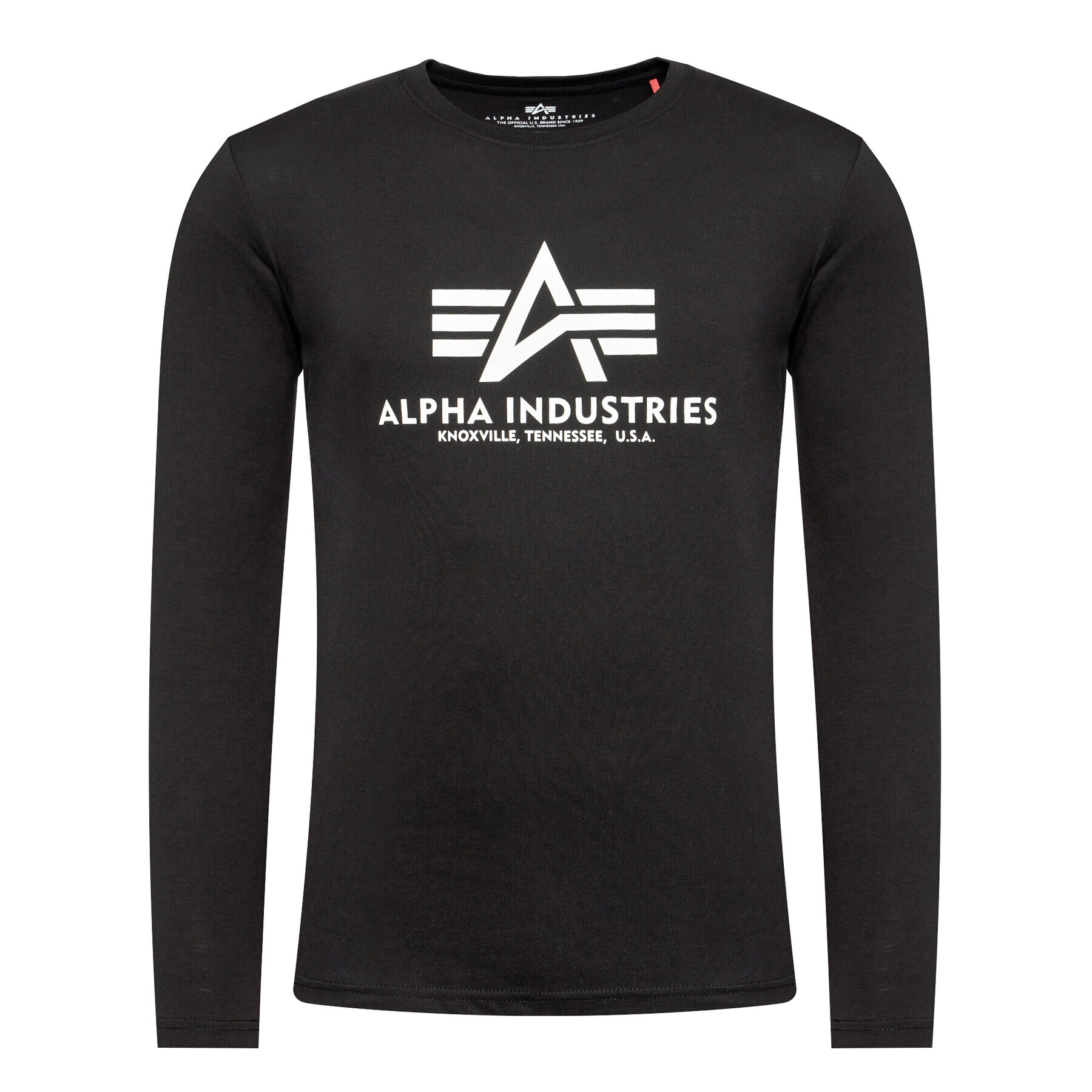 Alpha Industries Majica z dolgimi rokavi Basic T-Ls 100510 Črna Standard Fit - Pepit.si