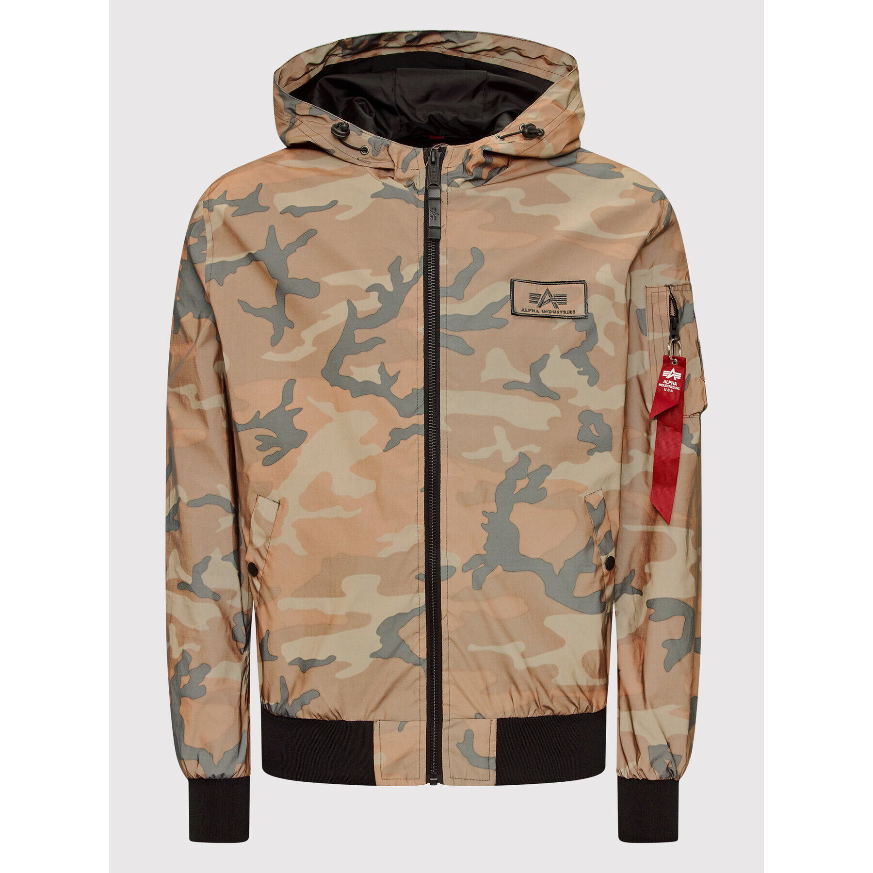 Alpha Industries Prehodna jakna Camo 126138RC Rjava Regular Fit - Pepit.si