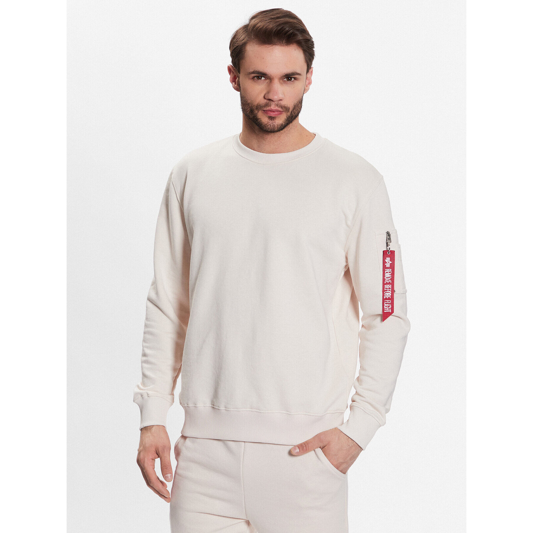 Alpha Industries Jopa USN Blood Chit 136300 Écru Regular Fit - Pepit.si